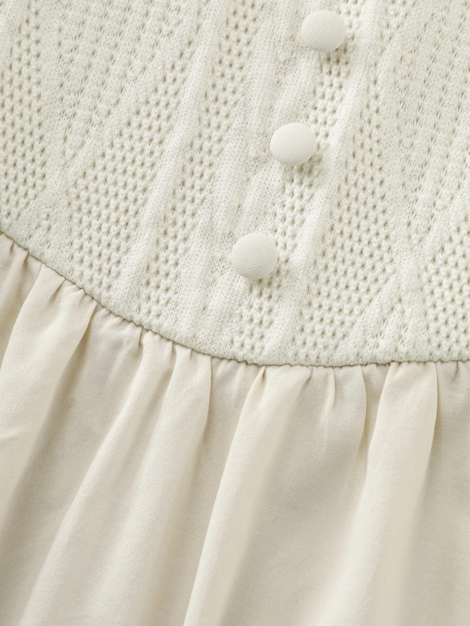 Textured Button Detail Flowy Midi Dress - Image 6
