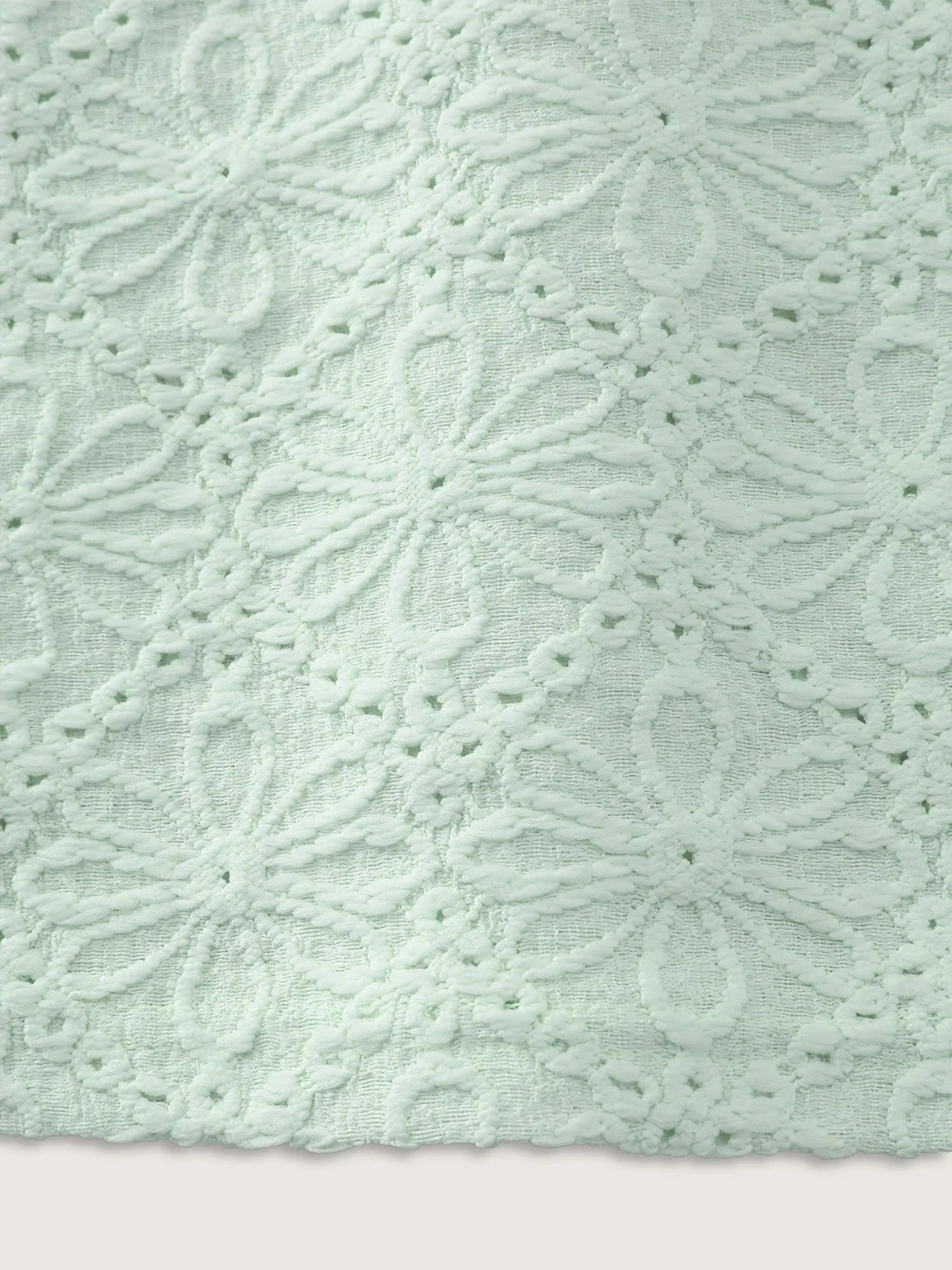 Textured Button Detail Square Neckline Knit Top - Image 6
