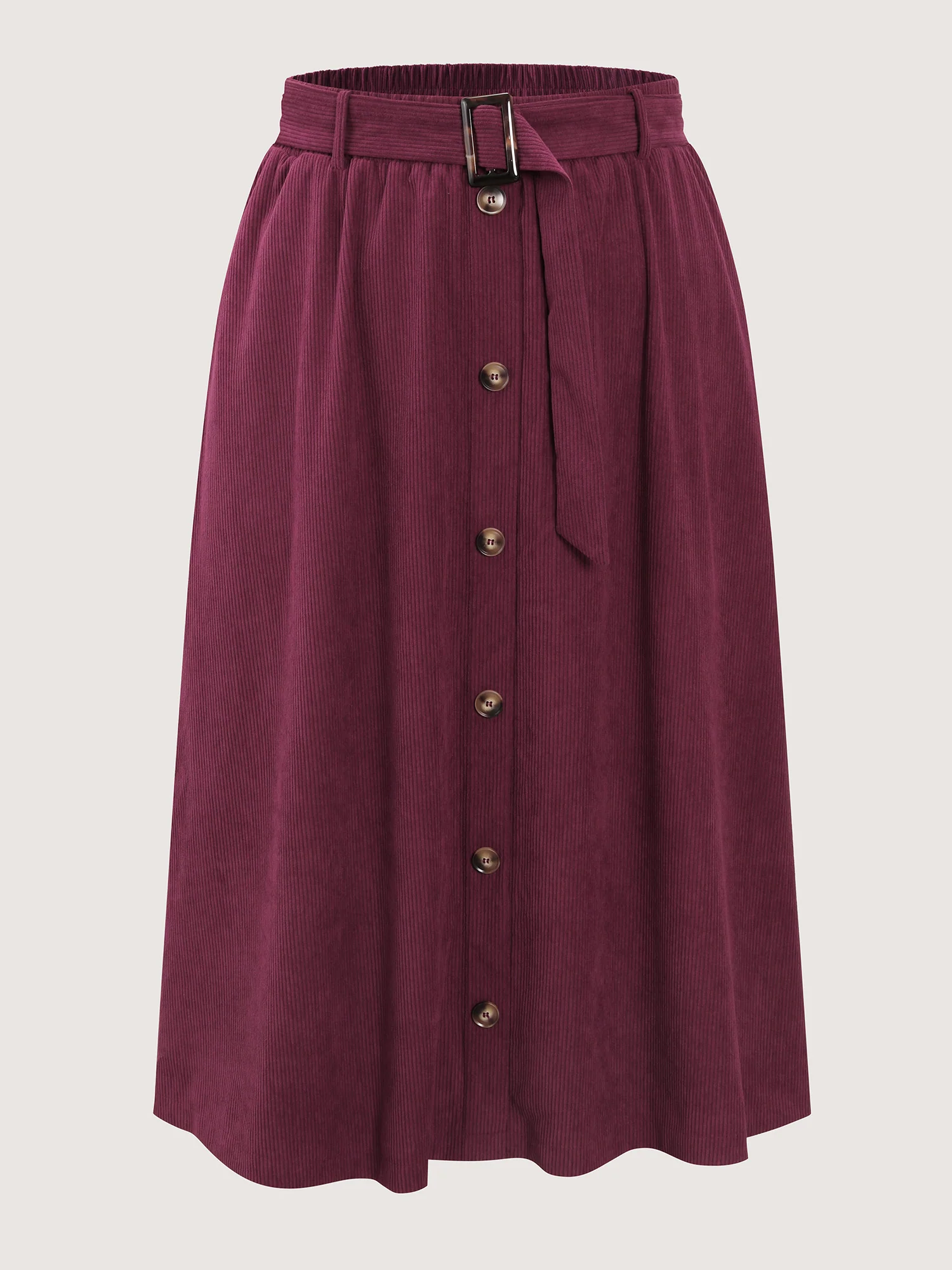 Textured Button-Down Maxi Skirt - Image 7