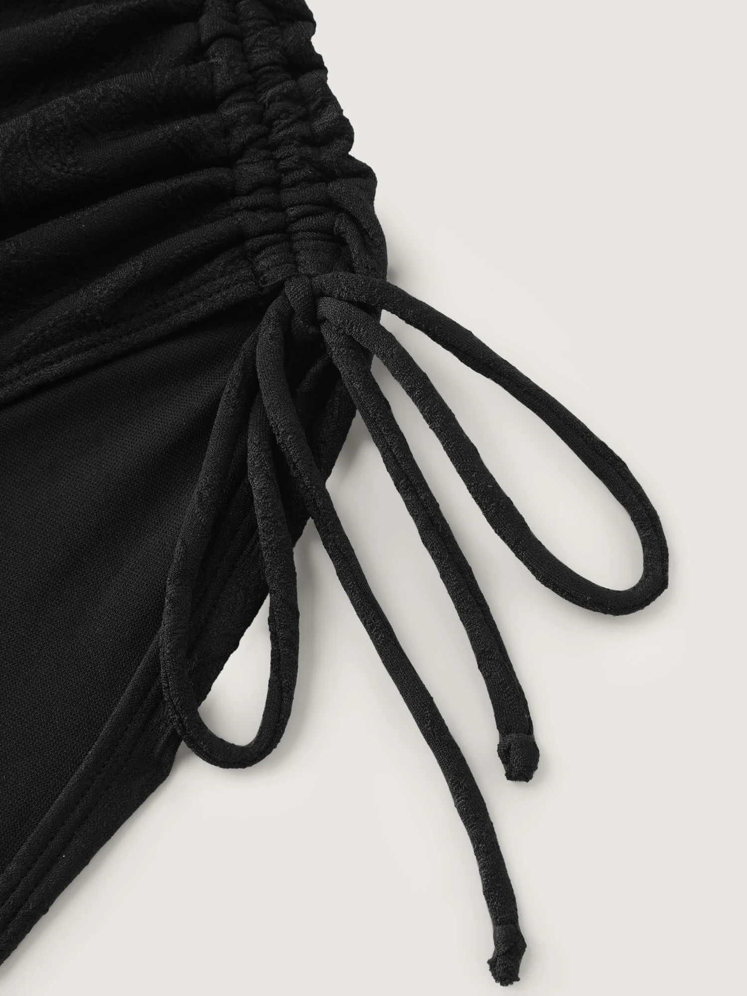 Textured Channel Drawstring One-Piece Swimsuit - Image 6