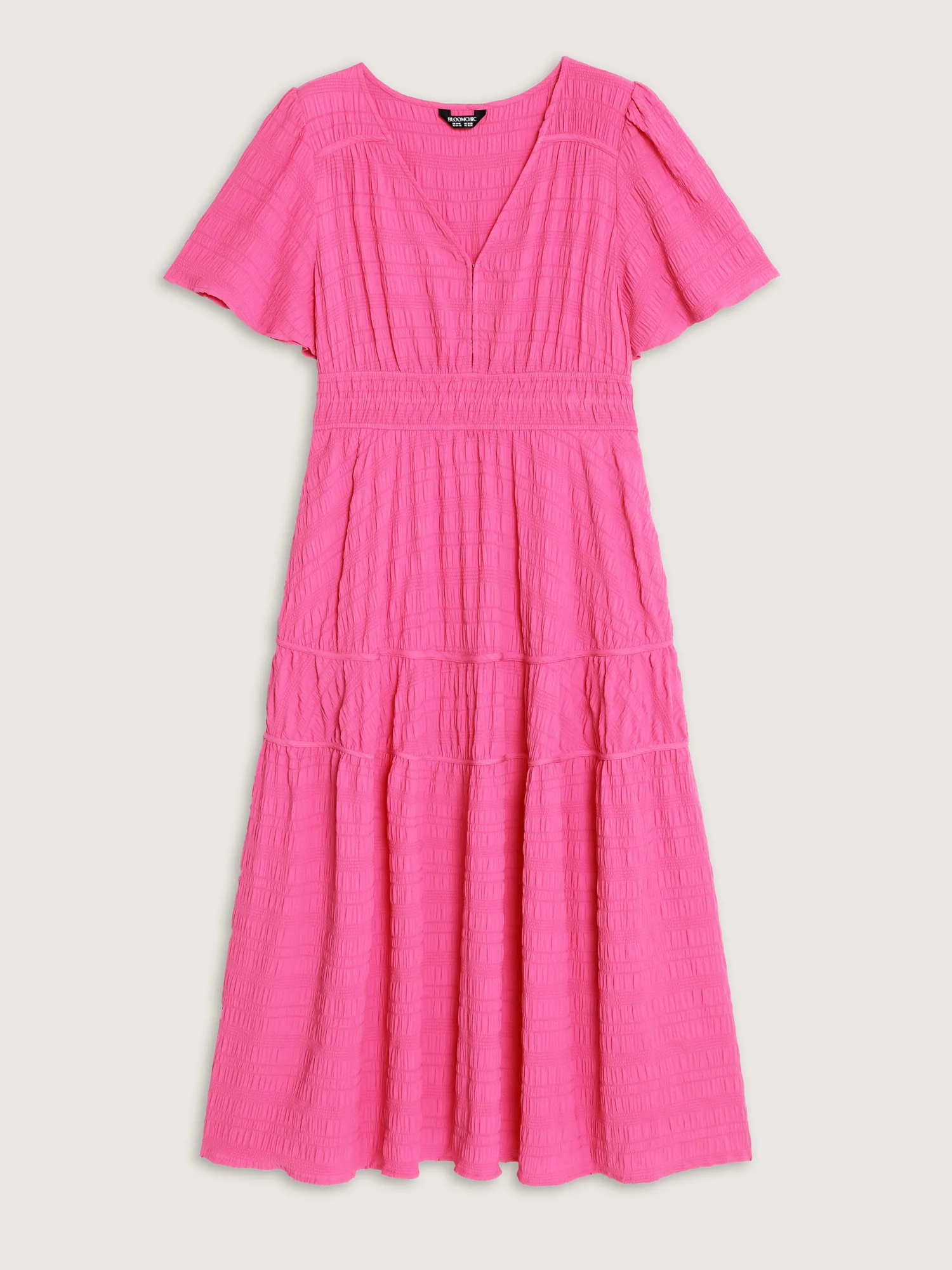 Textured Cinched-Waist Maxi Dress - Image 7