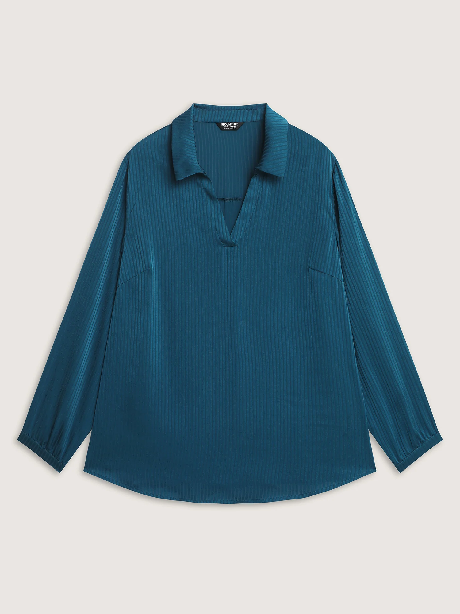 Textured Collar Pleated Blouse - Image 6