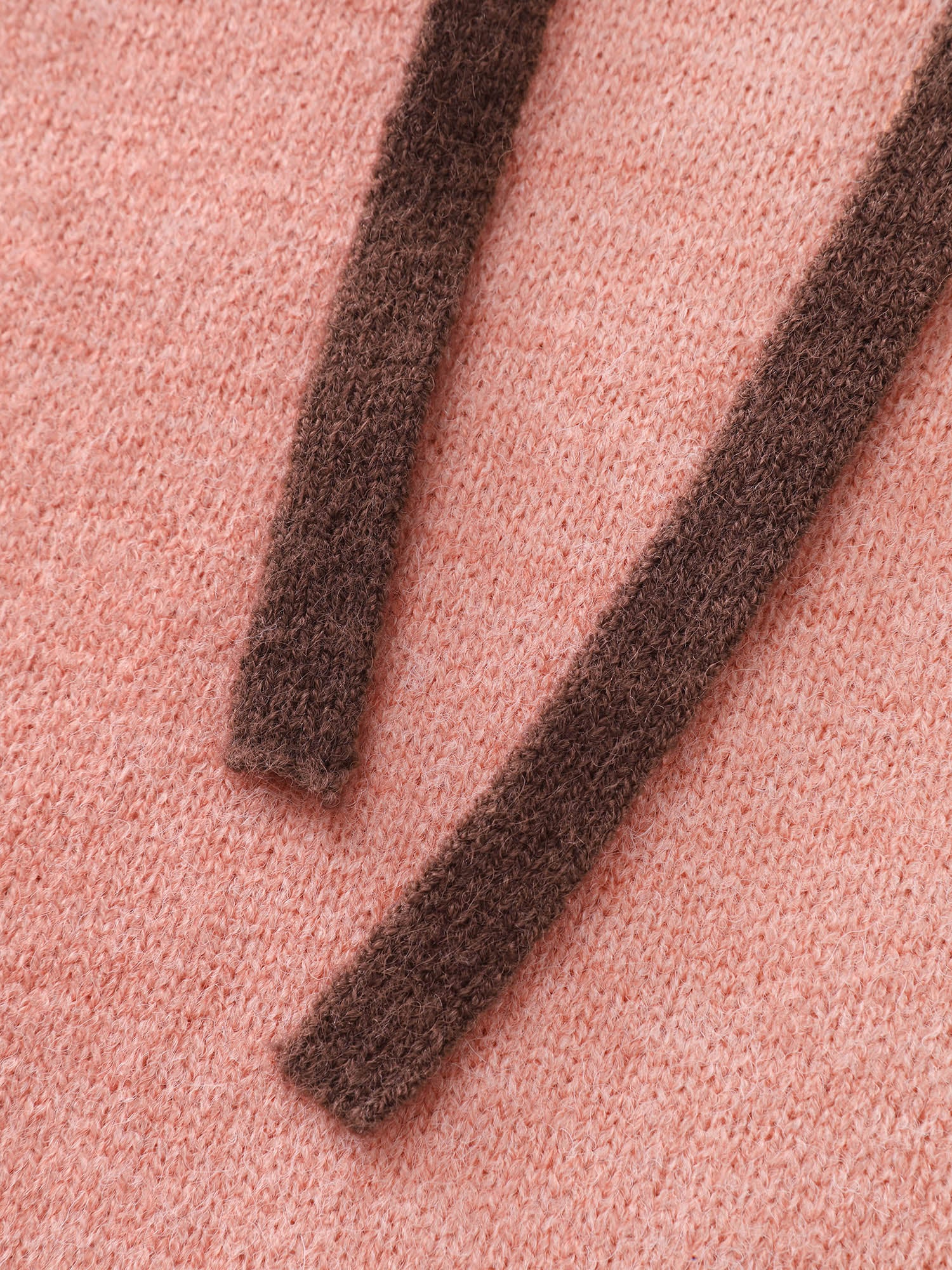 Textured Color Contrast Hooded Pullover - Image 5