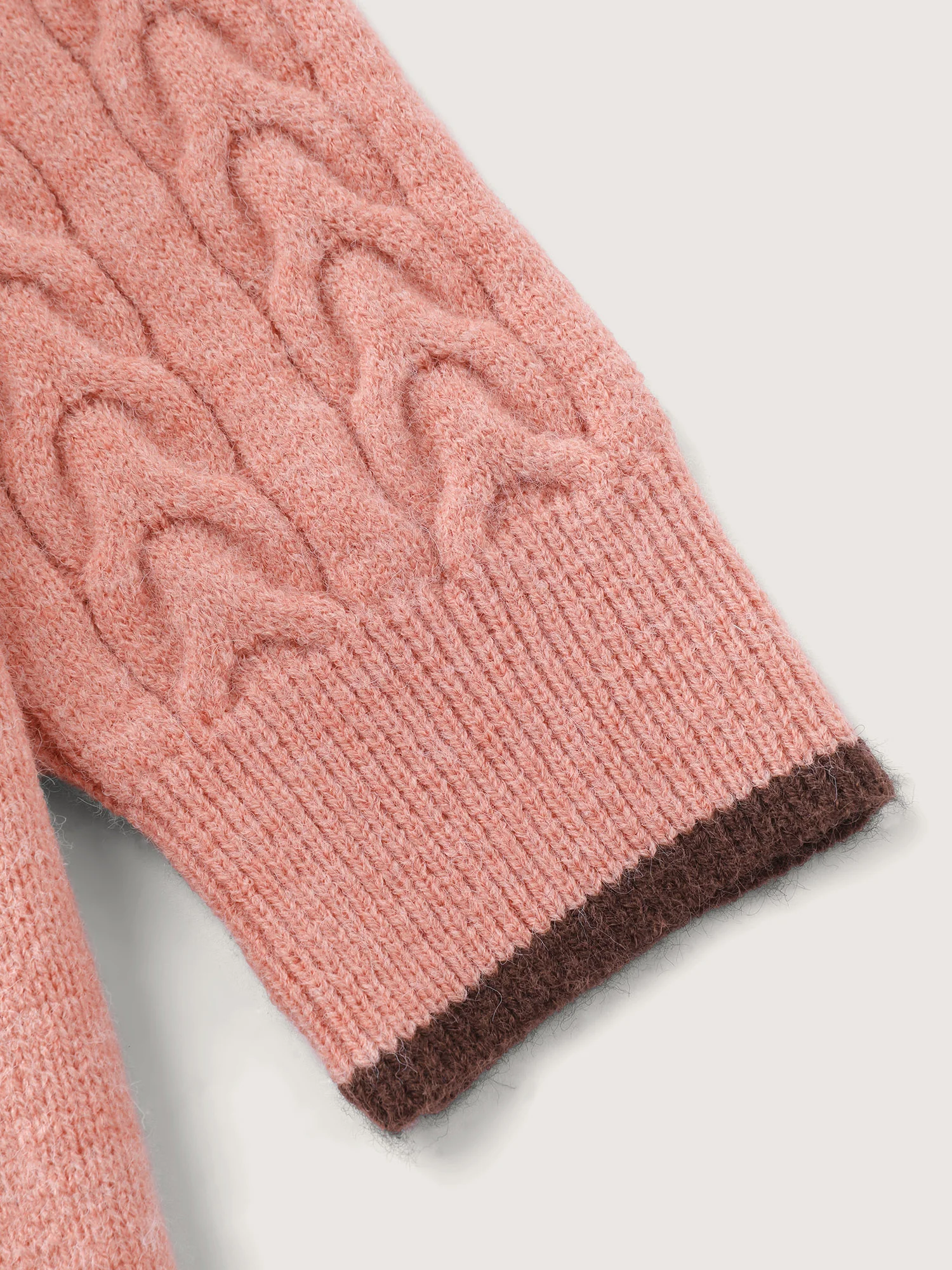 Textured Color Contrast Hooded Pullover - Image 6