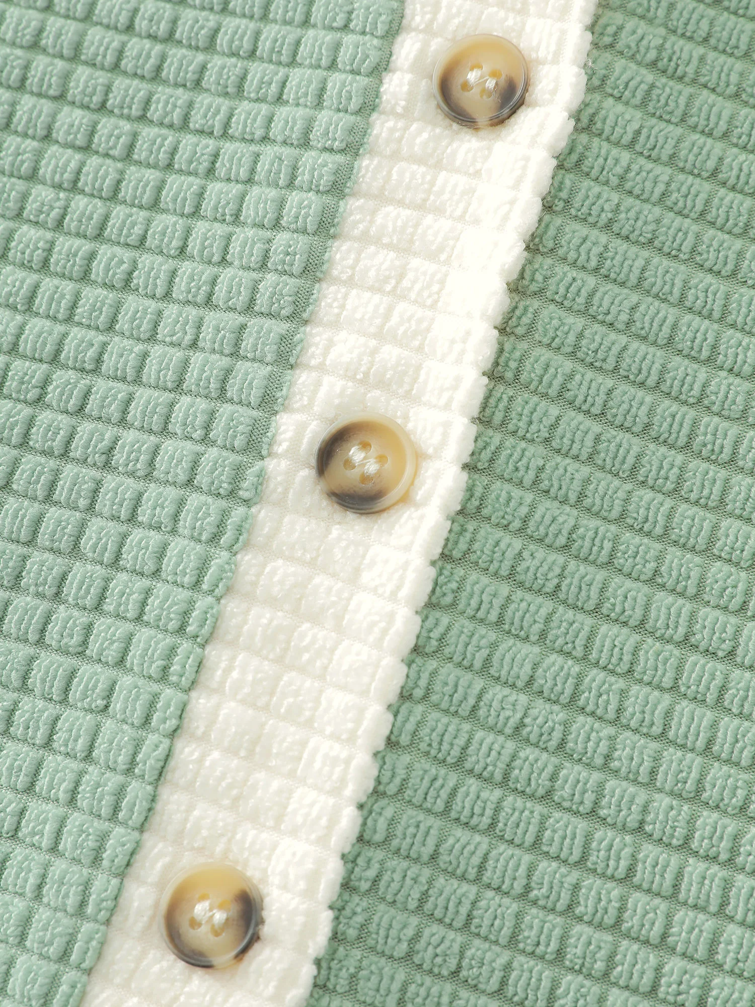 Textured Colorblock Collar Midi Dress - Image 6