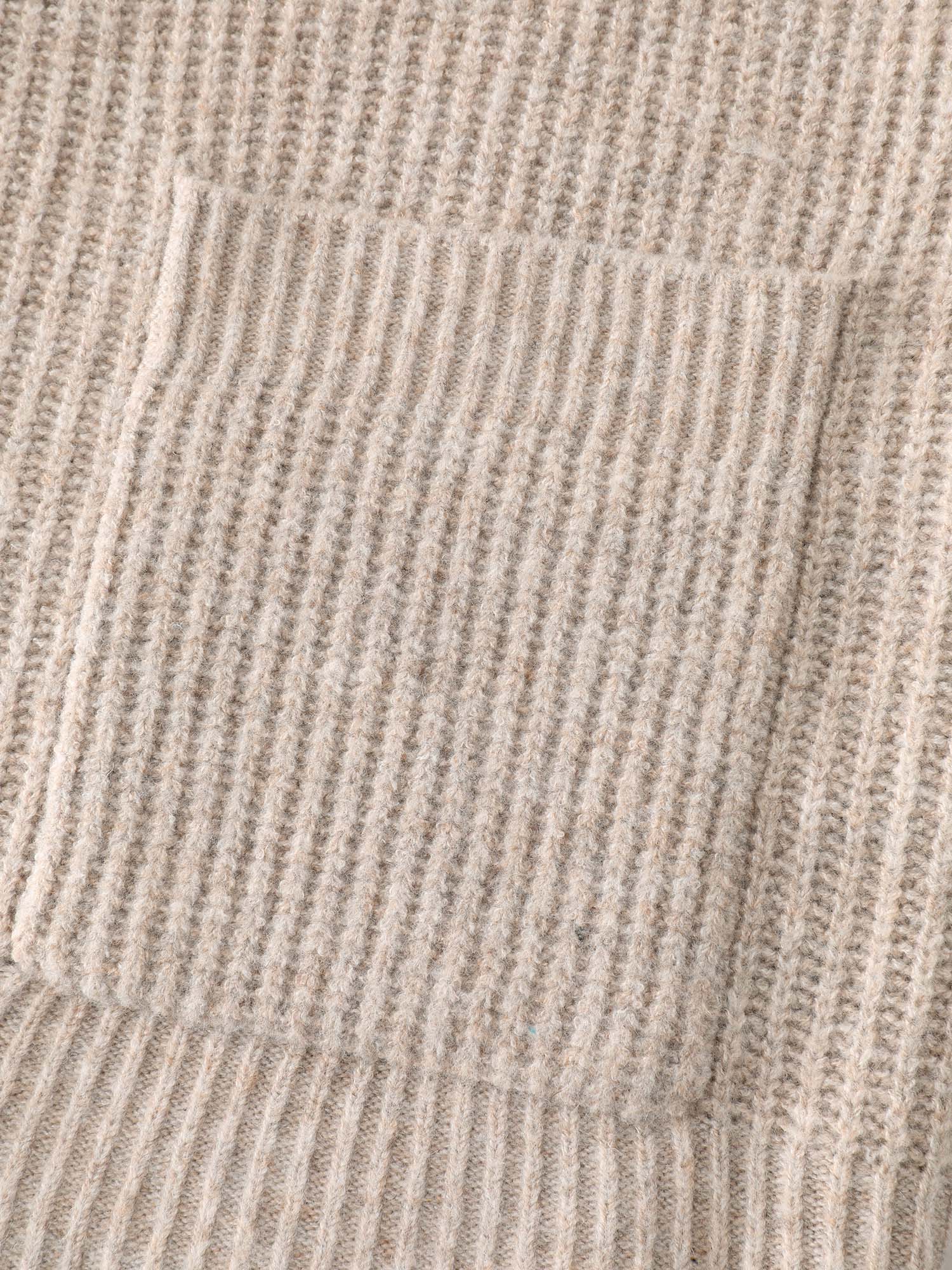 Textured Contrast Edged Pockets Knit Cardigan - Image 7
