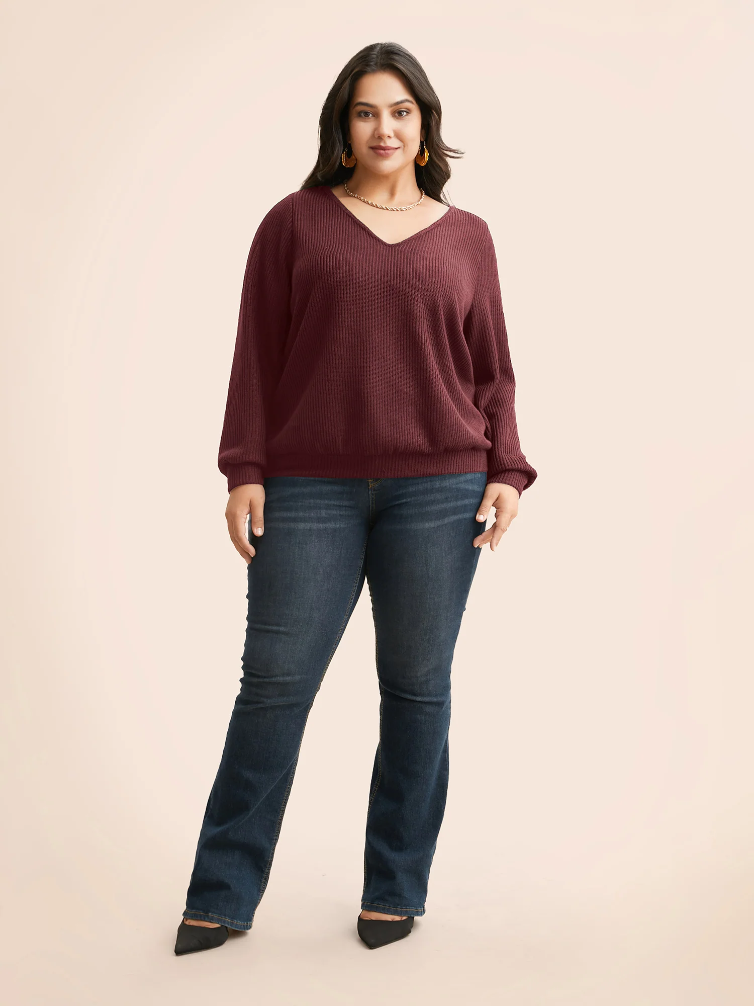 Textured Contrast Tie Knot Sweatshirt - Image 10