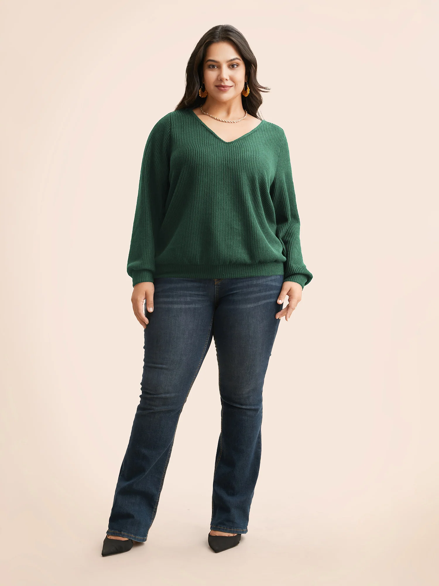 Textured Contrast Tie Knot Sweatshirt - Image 14