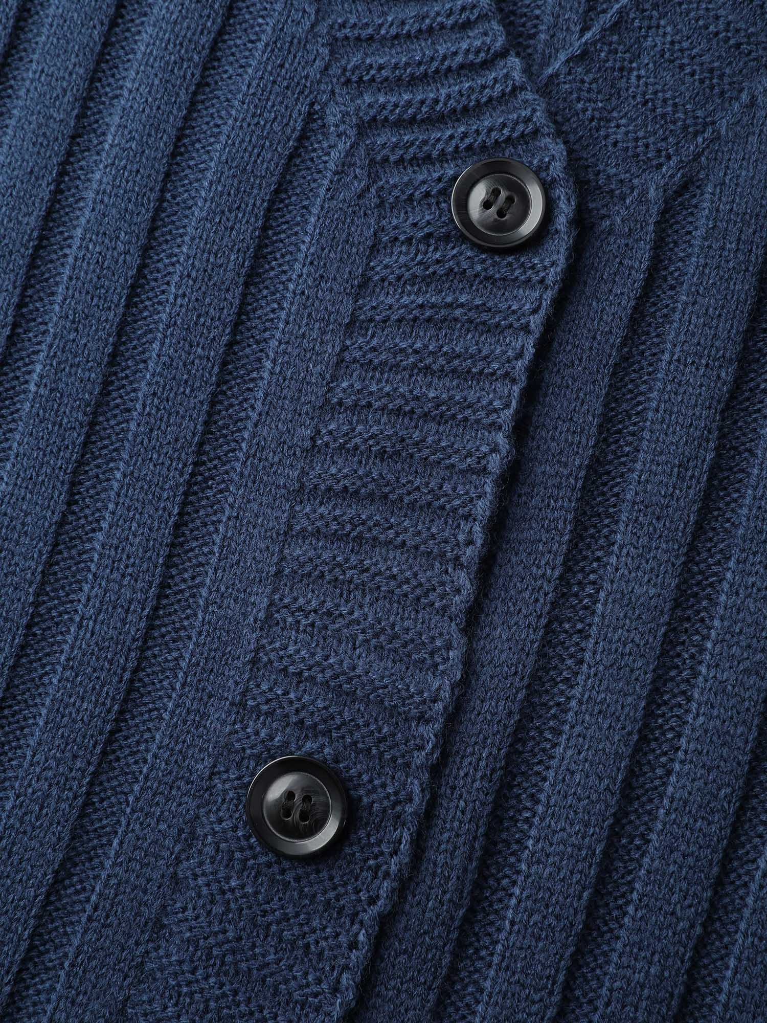 Textured Cozy Button Knit Cardigan - Image 5