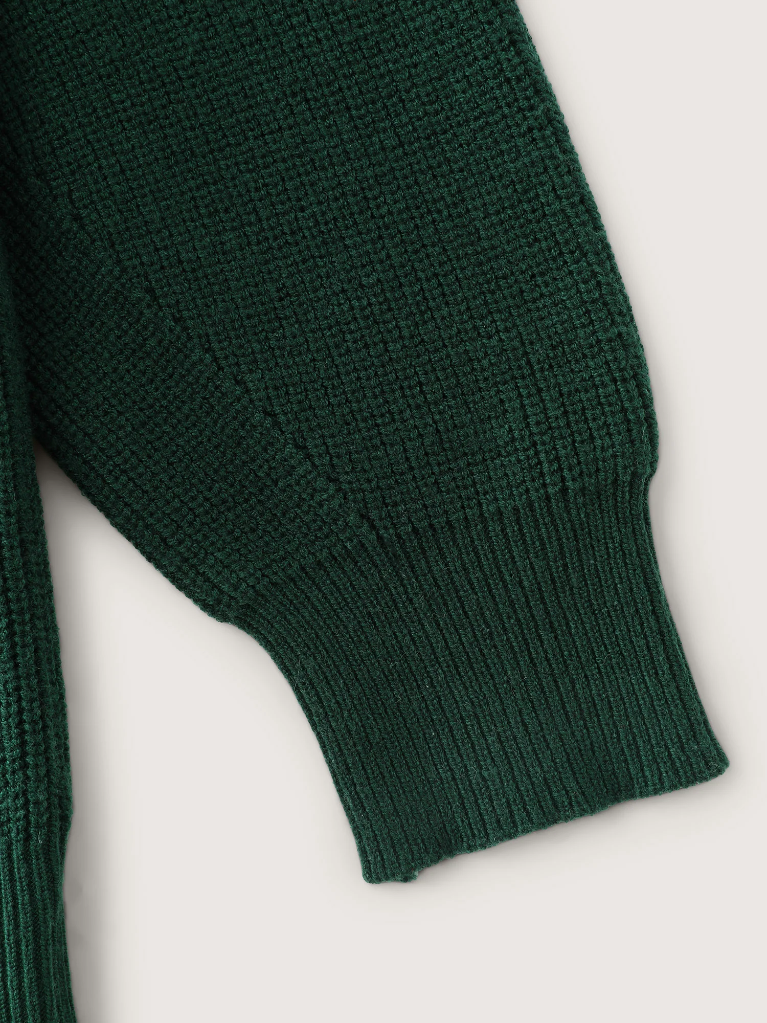 Textured Cross Neck-Tie Ribbed Hem Pullover - Image 6