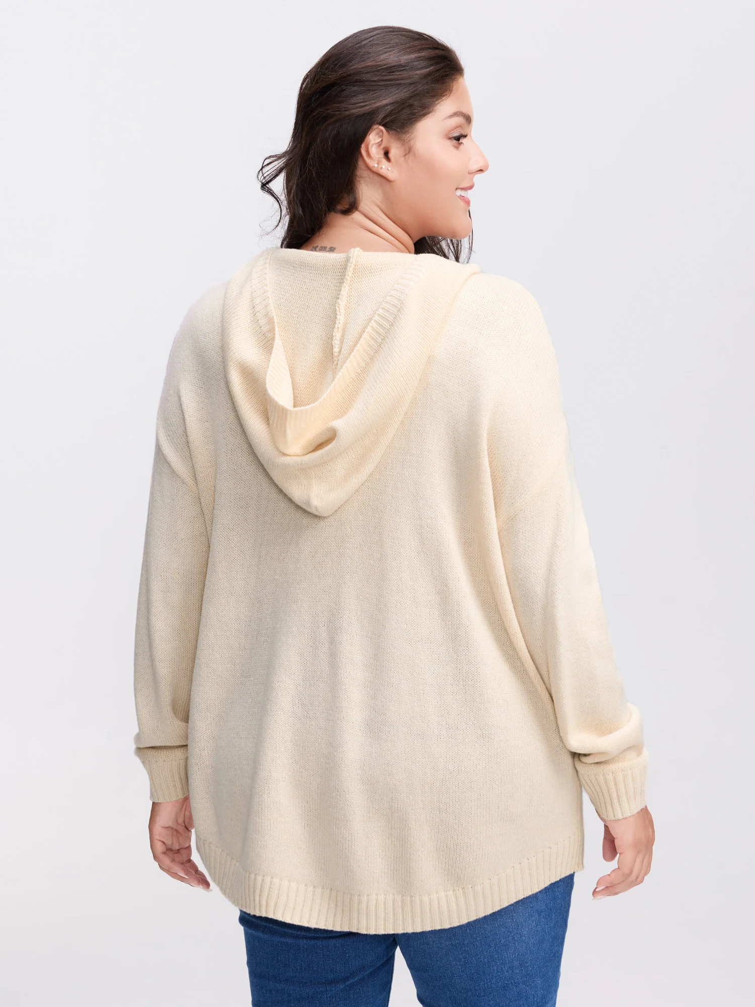 Textured Cross-Tie Hooded Pullover - Image 4