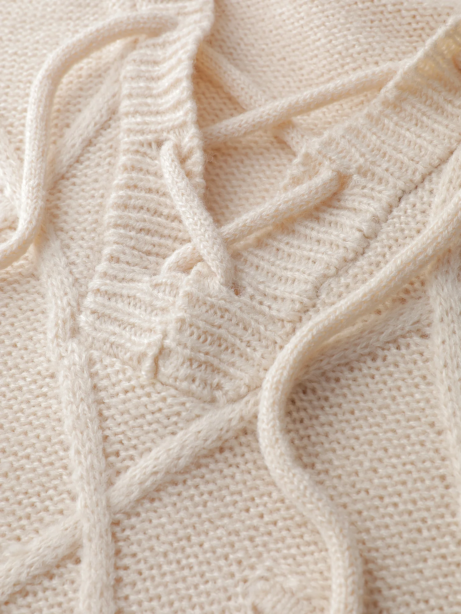 Textured Cross-Tie Hooded Pullover - Image 5