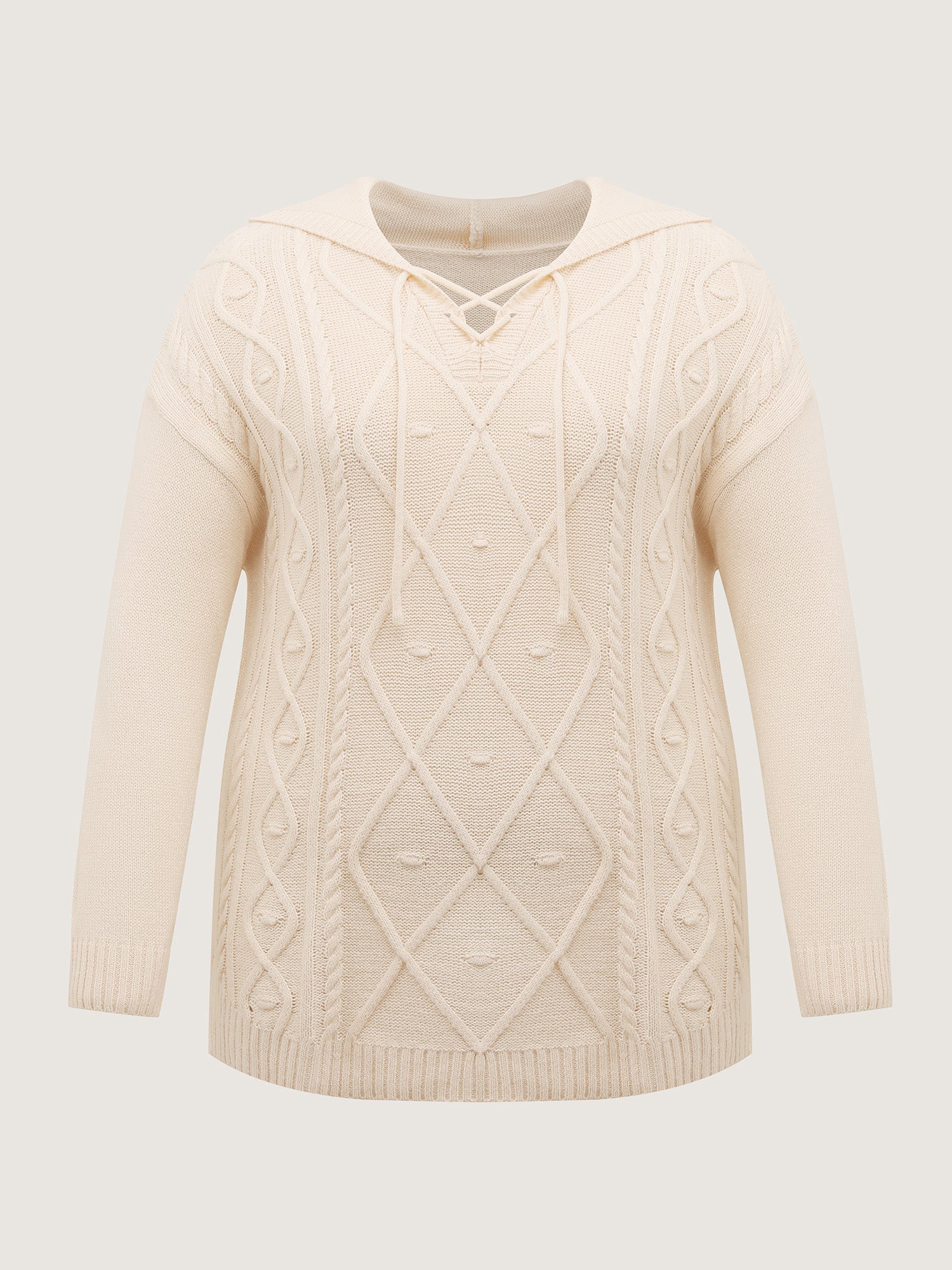 Textured Cross-Tie Hooded Pullover - Image 7