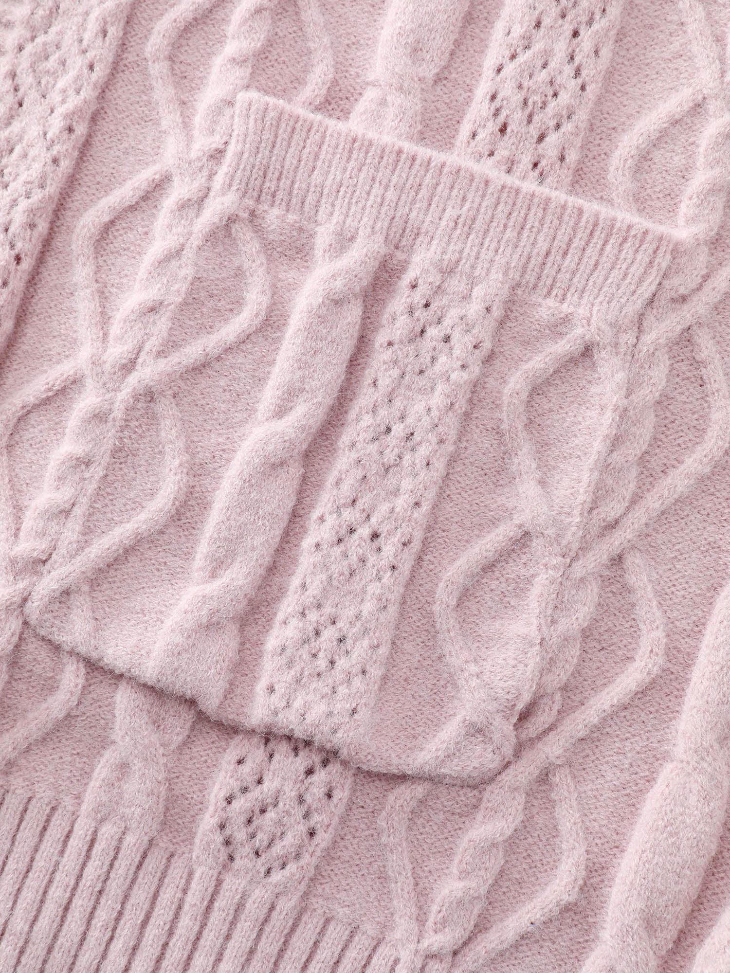 Textured Cut-Out Open-Front Knit Cardigan - Image 6