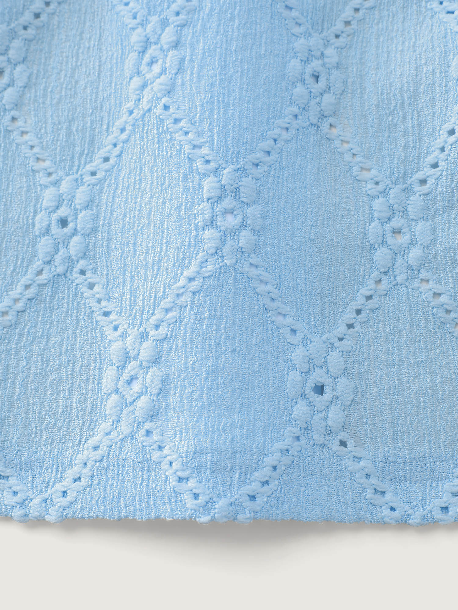 Textured Cut Out Plain T-Shirt - Image 5
