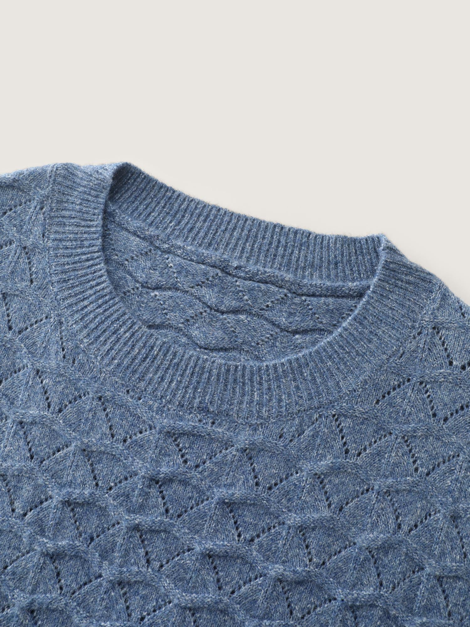Textured Cut-Out Ribbed Hem Knit Cardigan - Image 5