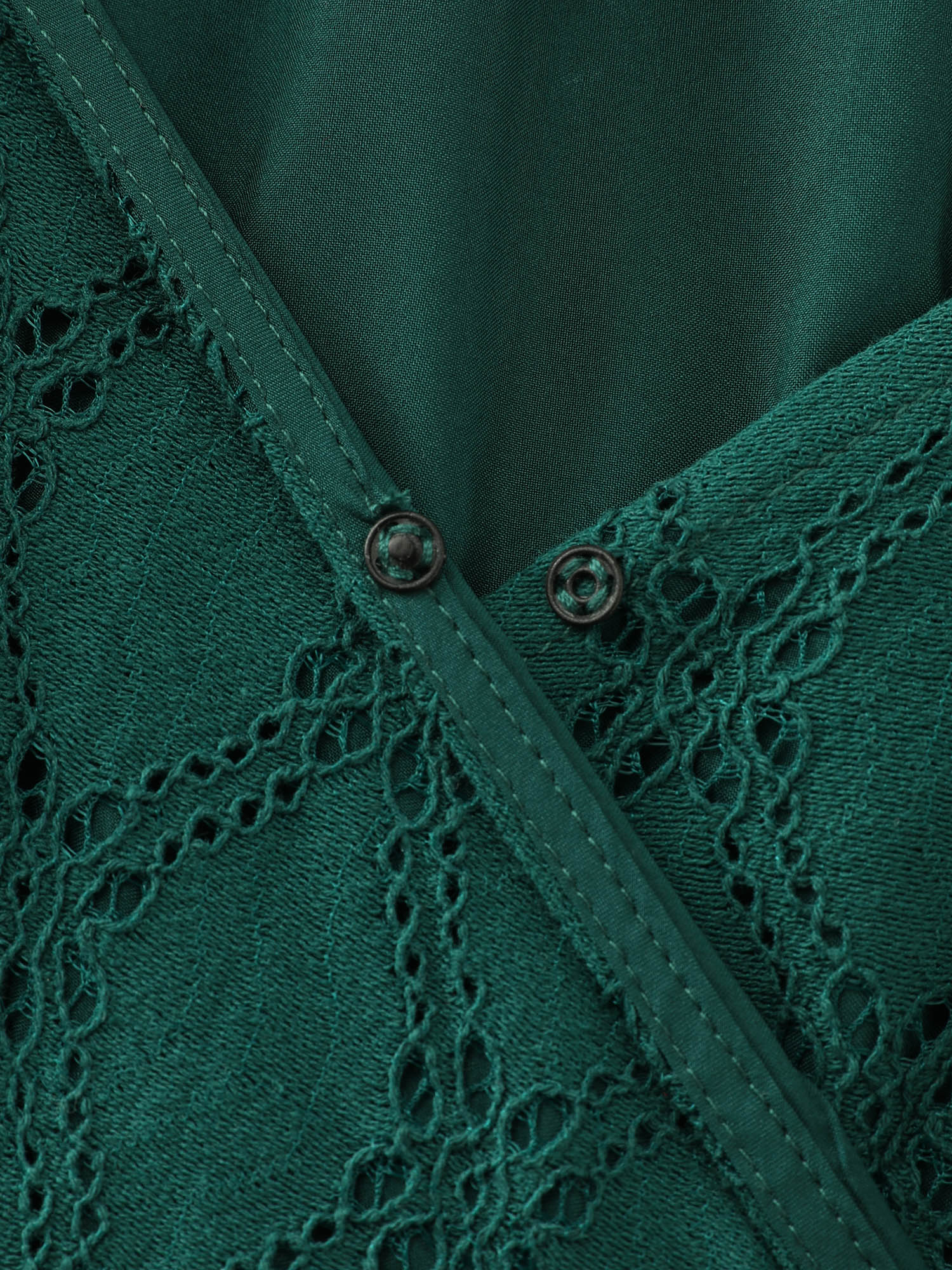 Textured Draped Surplice Neckline Midi Dress - Image 7