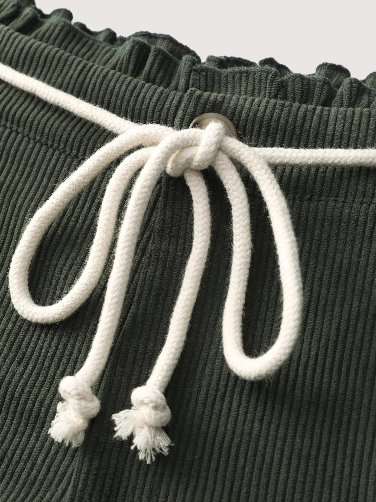 Textured Drawstring Waist Pleated Pants - Image 7