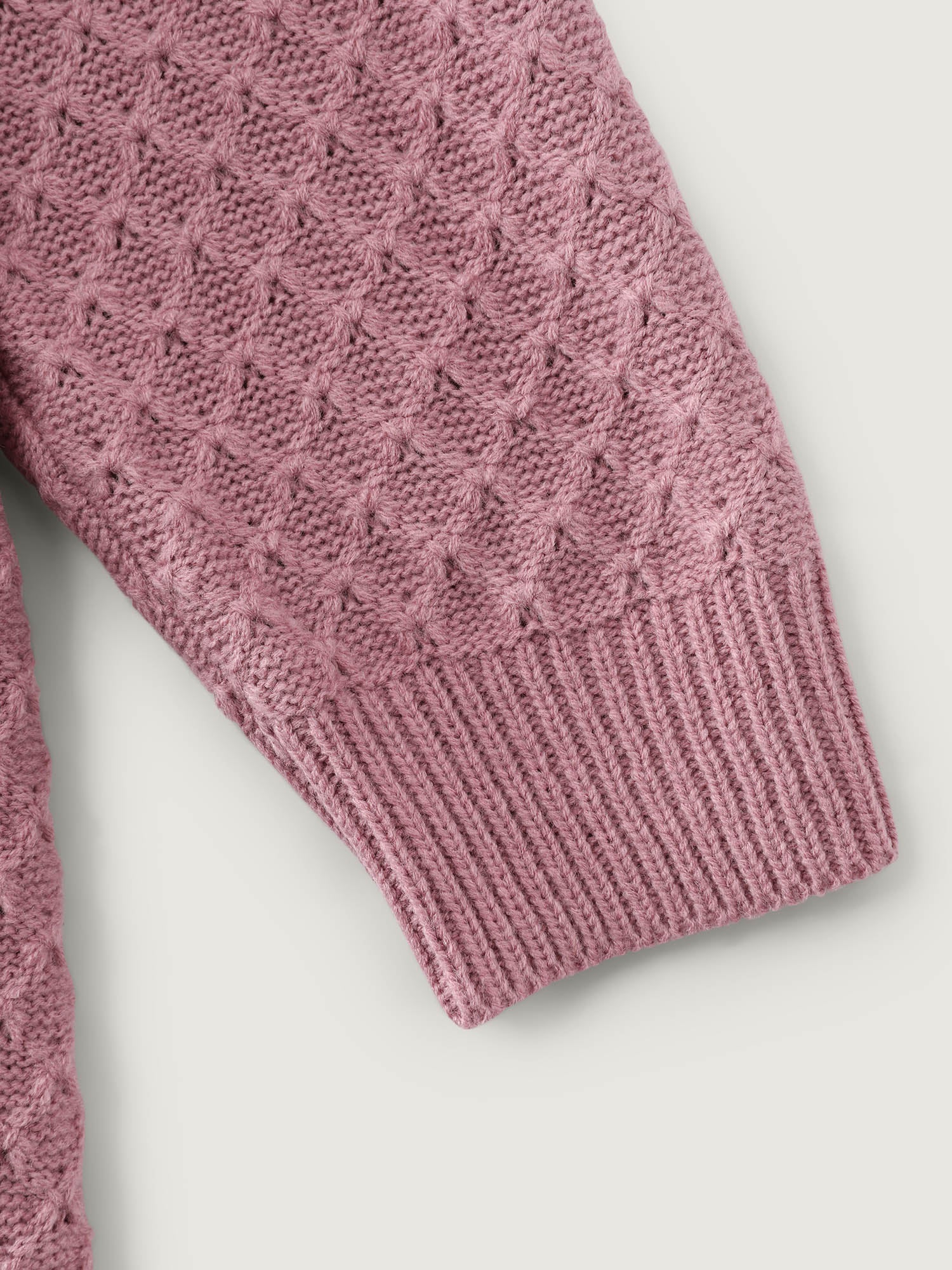 Textured Drawstring Waist V-Neck Sweater Dress - Image 5