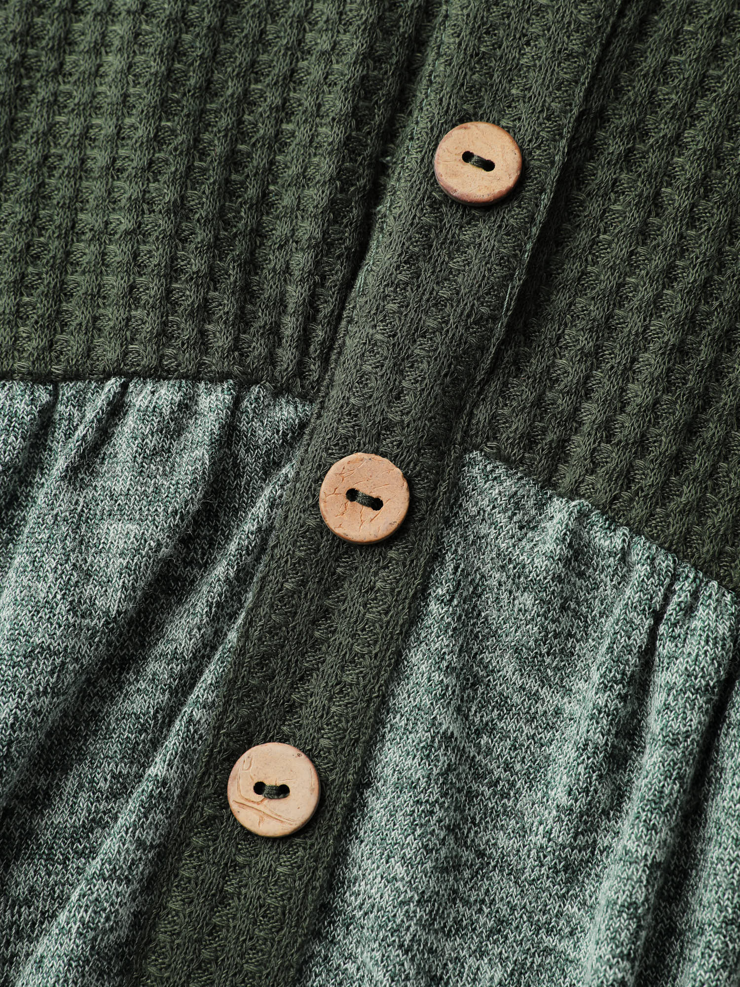 Textured Drop Shoulder Patchwork Knit Dress - Image 7