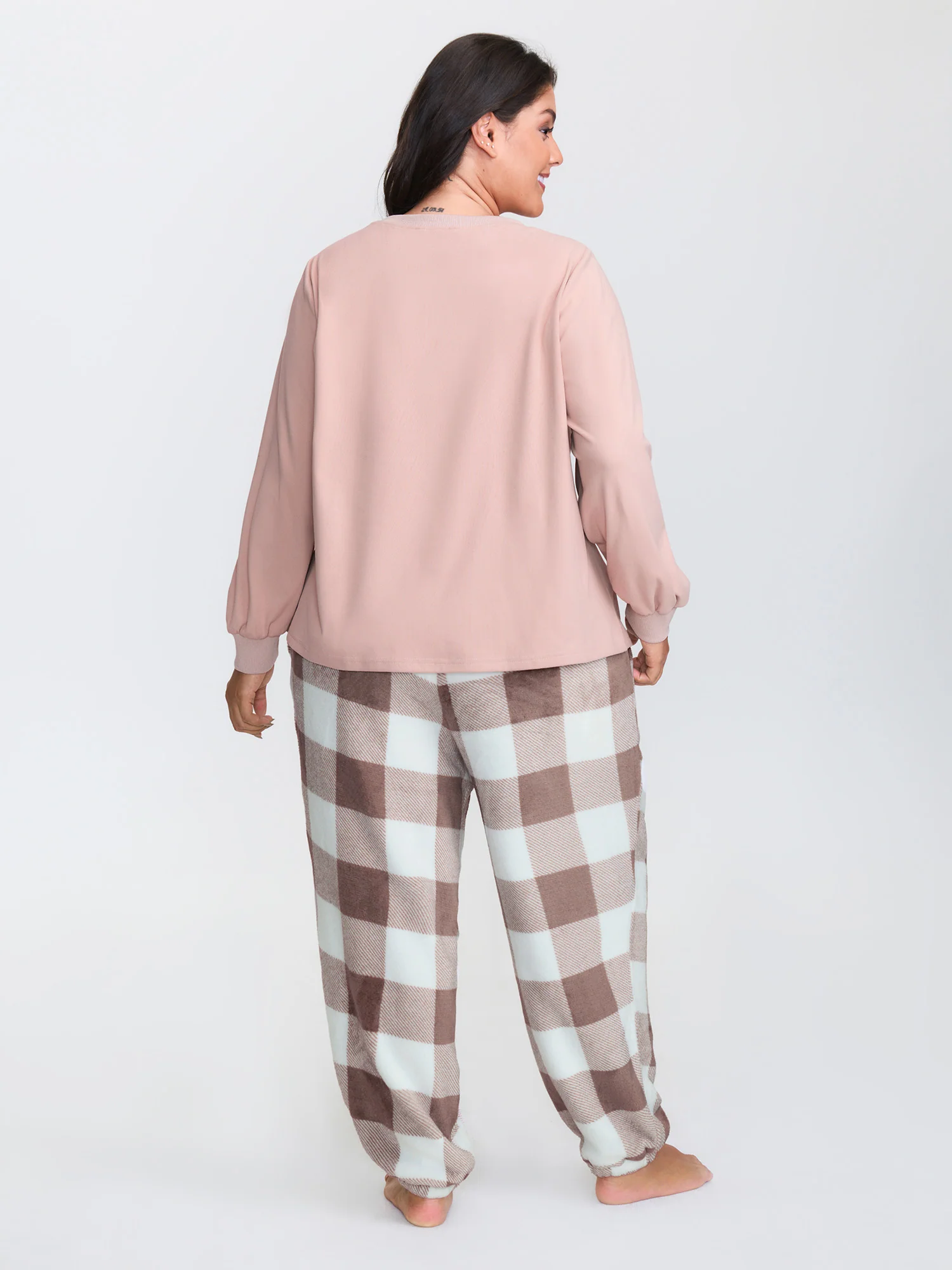 Textured Embroidered Color Contrast Lounge Set - Image 7