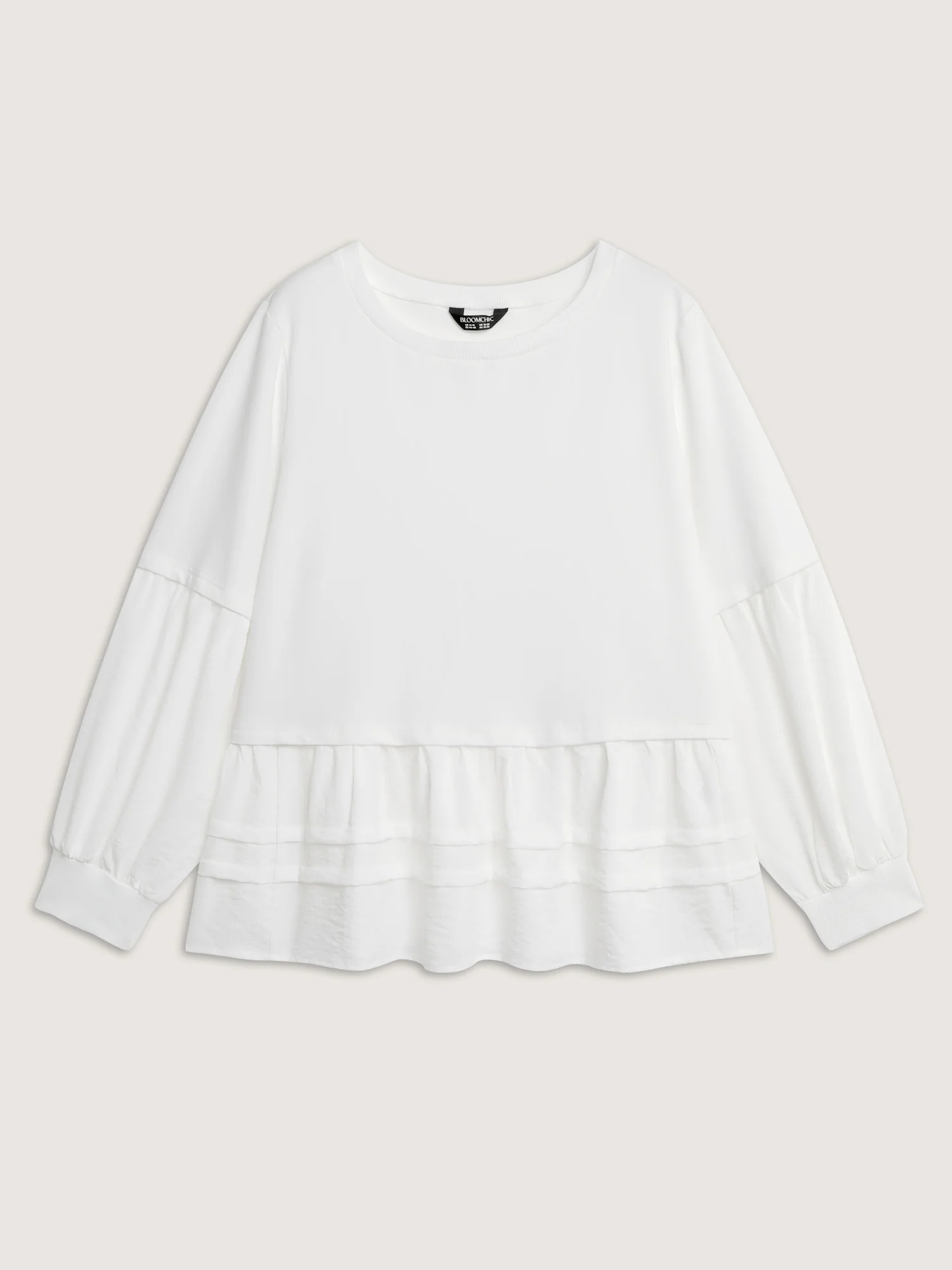 Textured Faux Two-Piece Pleated Sweatshirt - Image 7