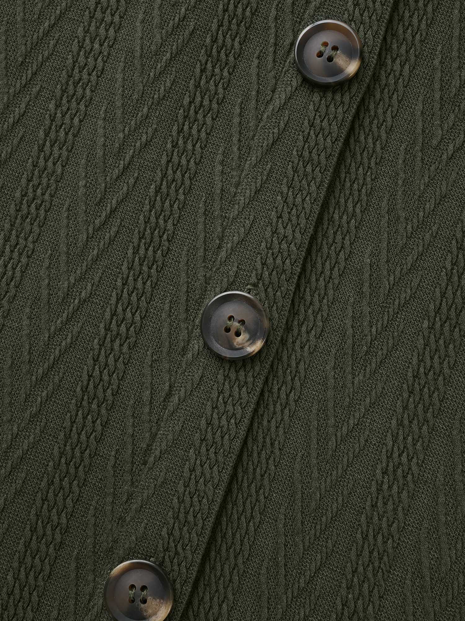 Textured Flap Detail Arc Hem Jacket - Image 6