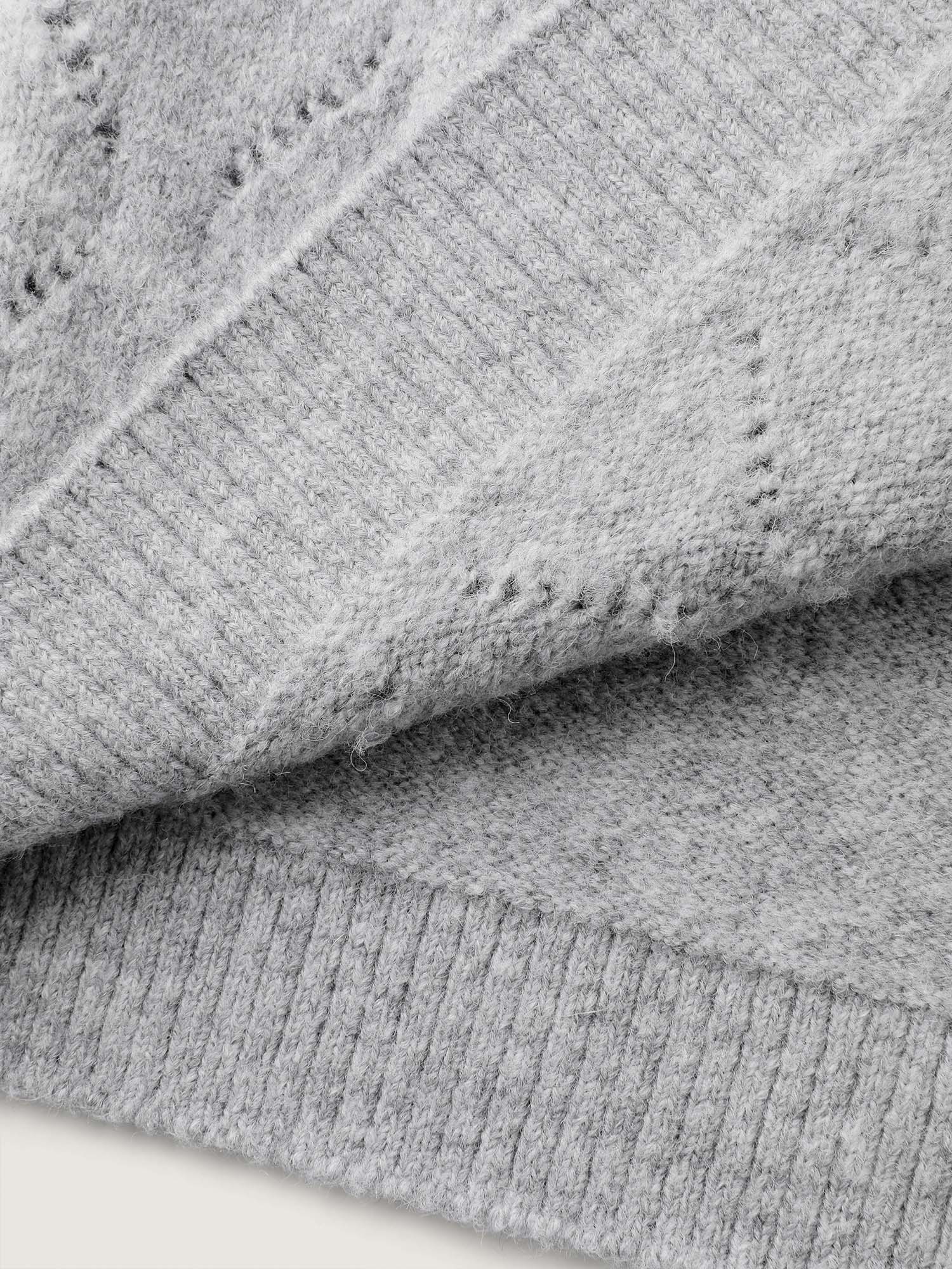 Textured Flared Sleeve Zipper Knit Cardigan - Image 8