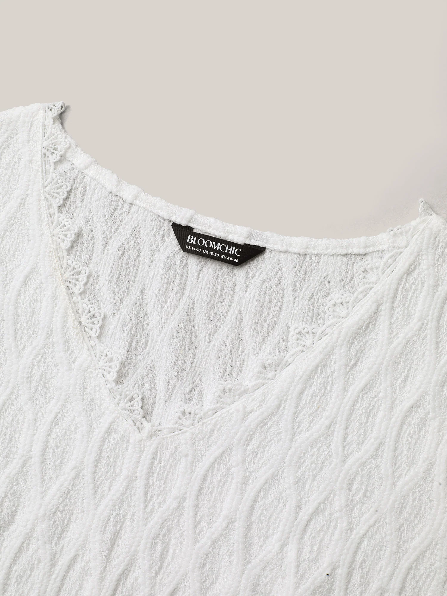 Textured Flutter Sleeve V-Neck Top - Image 7