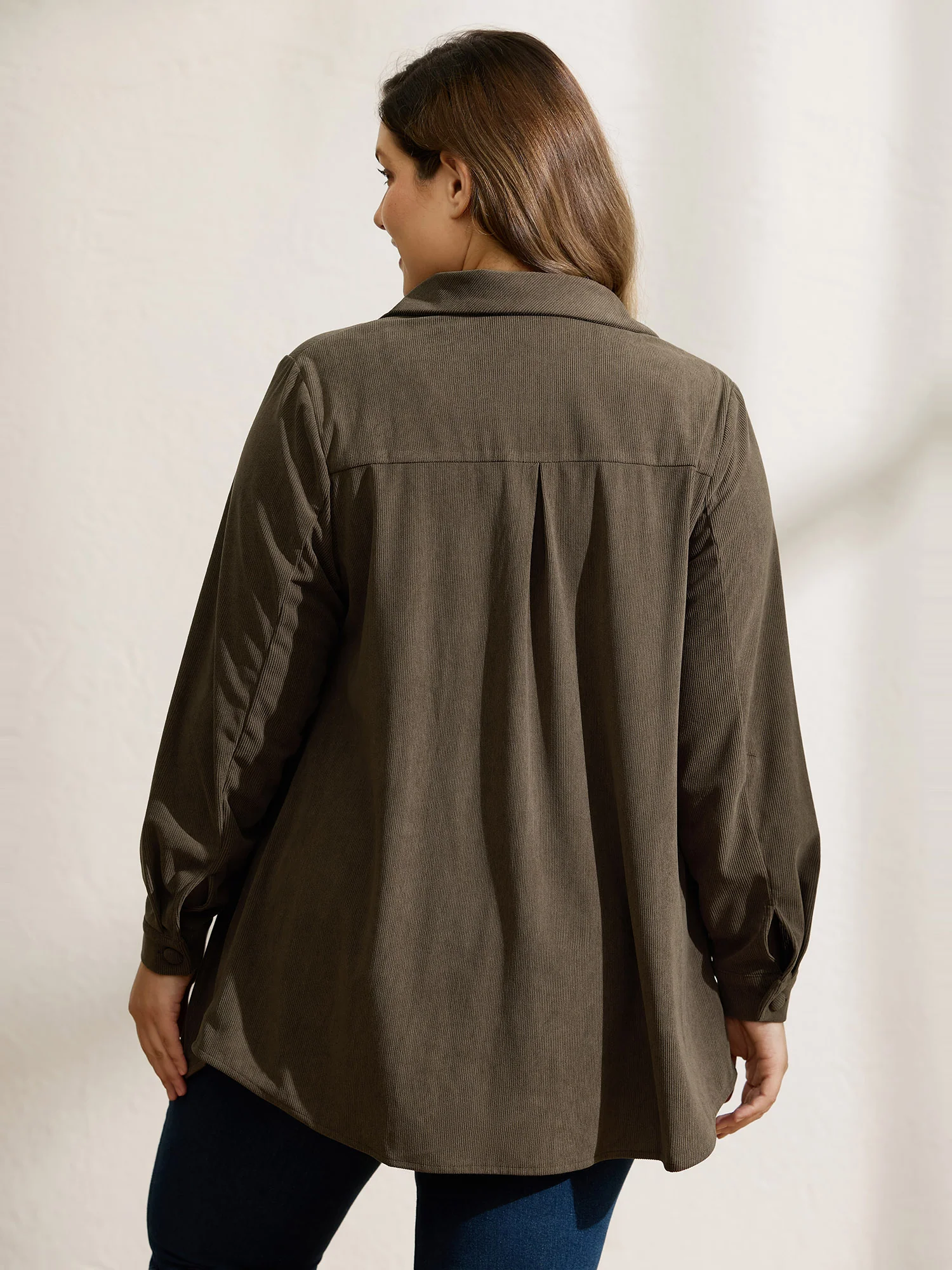 Textured Fringe Button Down Jacket - Image 4
