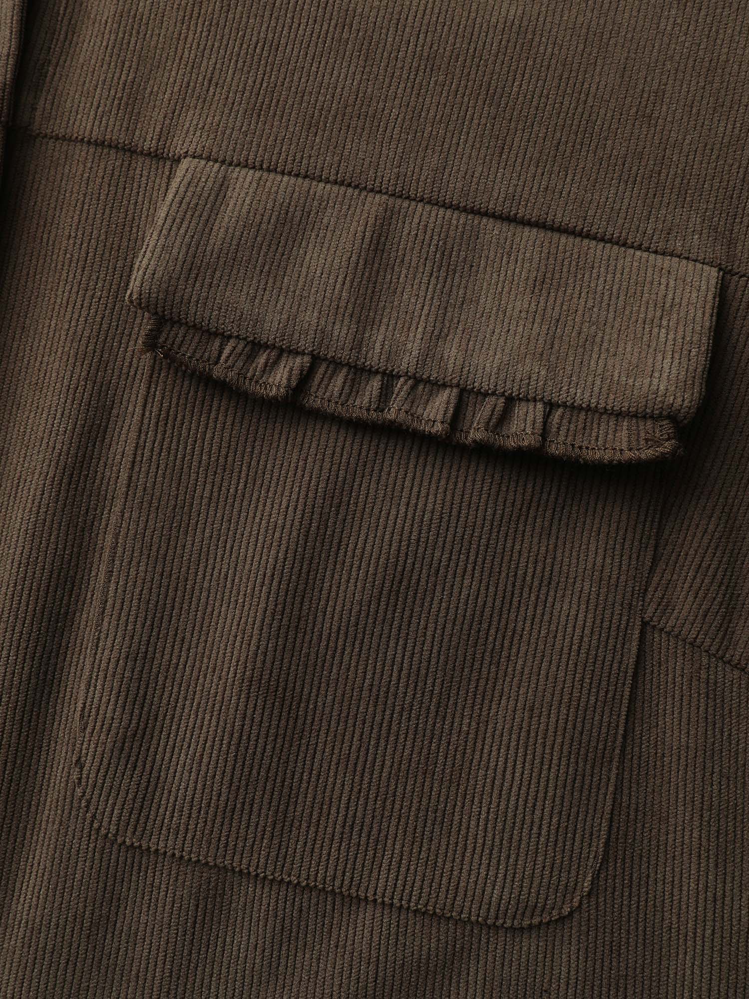 Textured Fringe Button Down Jacket - Image 5