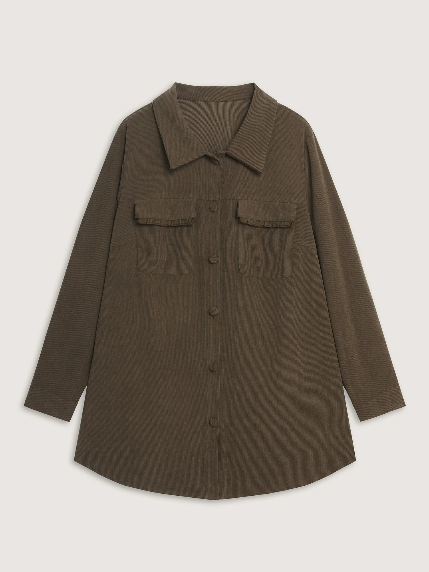 Textured Fringe Button Down Jacket - Image 8
