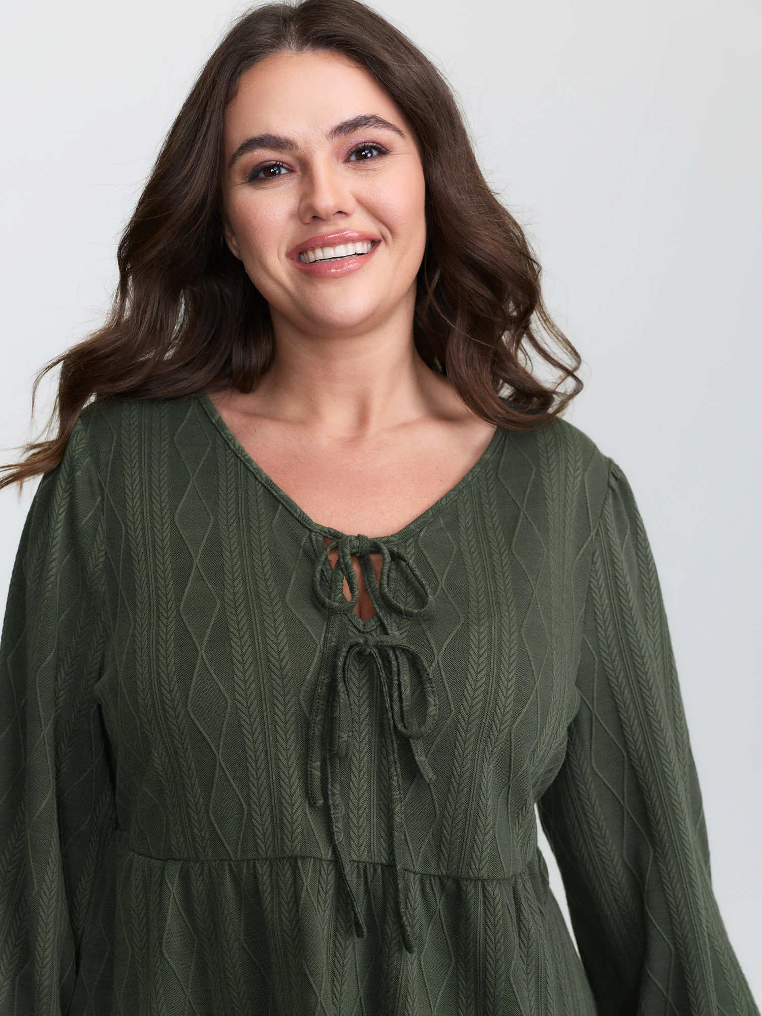Textured Front-Tie Relaxed-Fit Lounge Set - Image 2