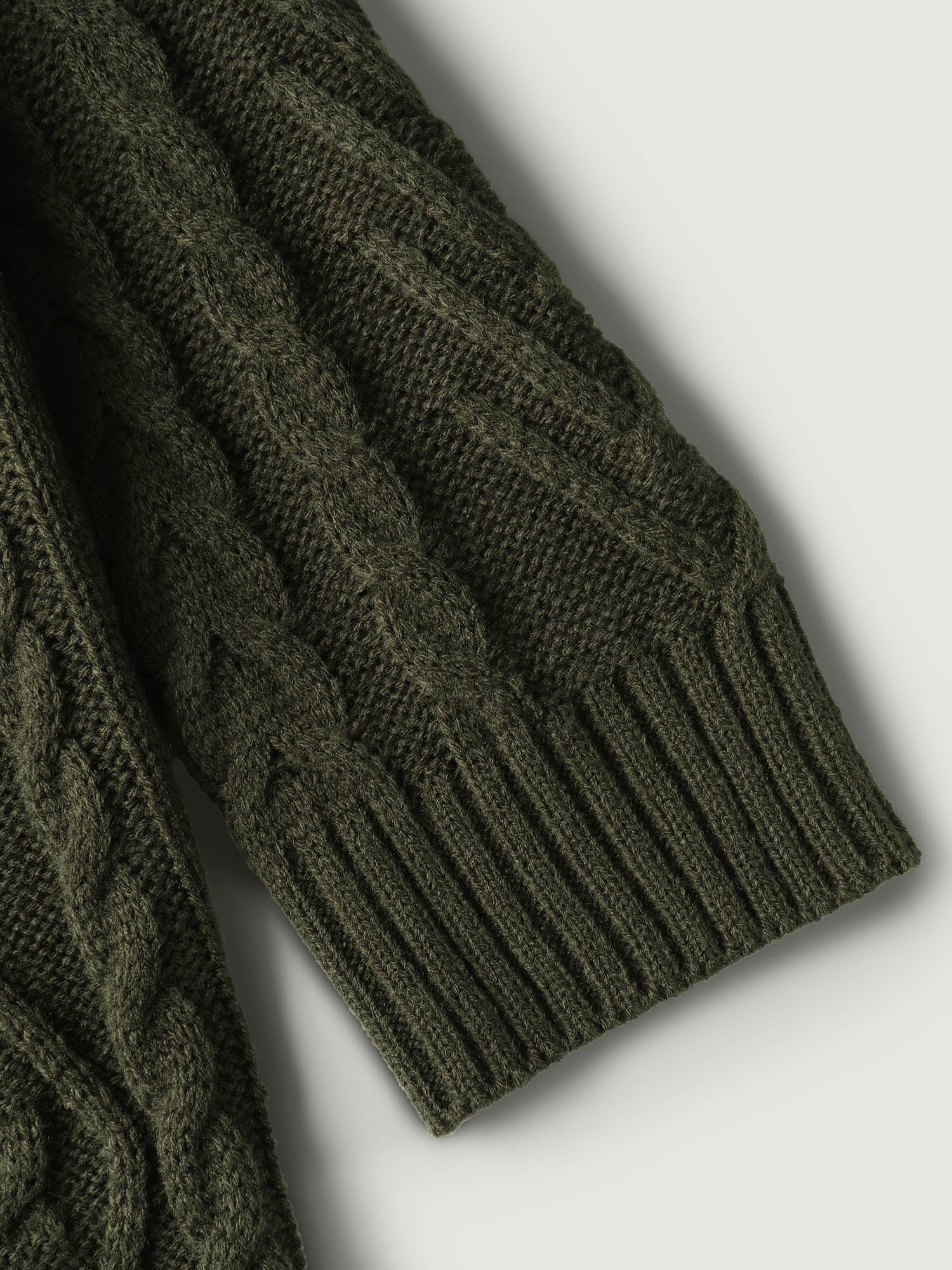 Textured Front-Tie Ribbed Hem Knit Cardigan - Image 6