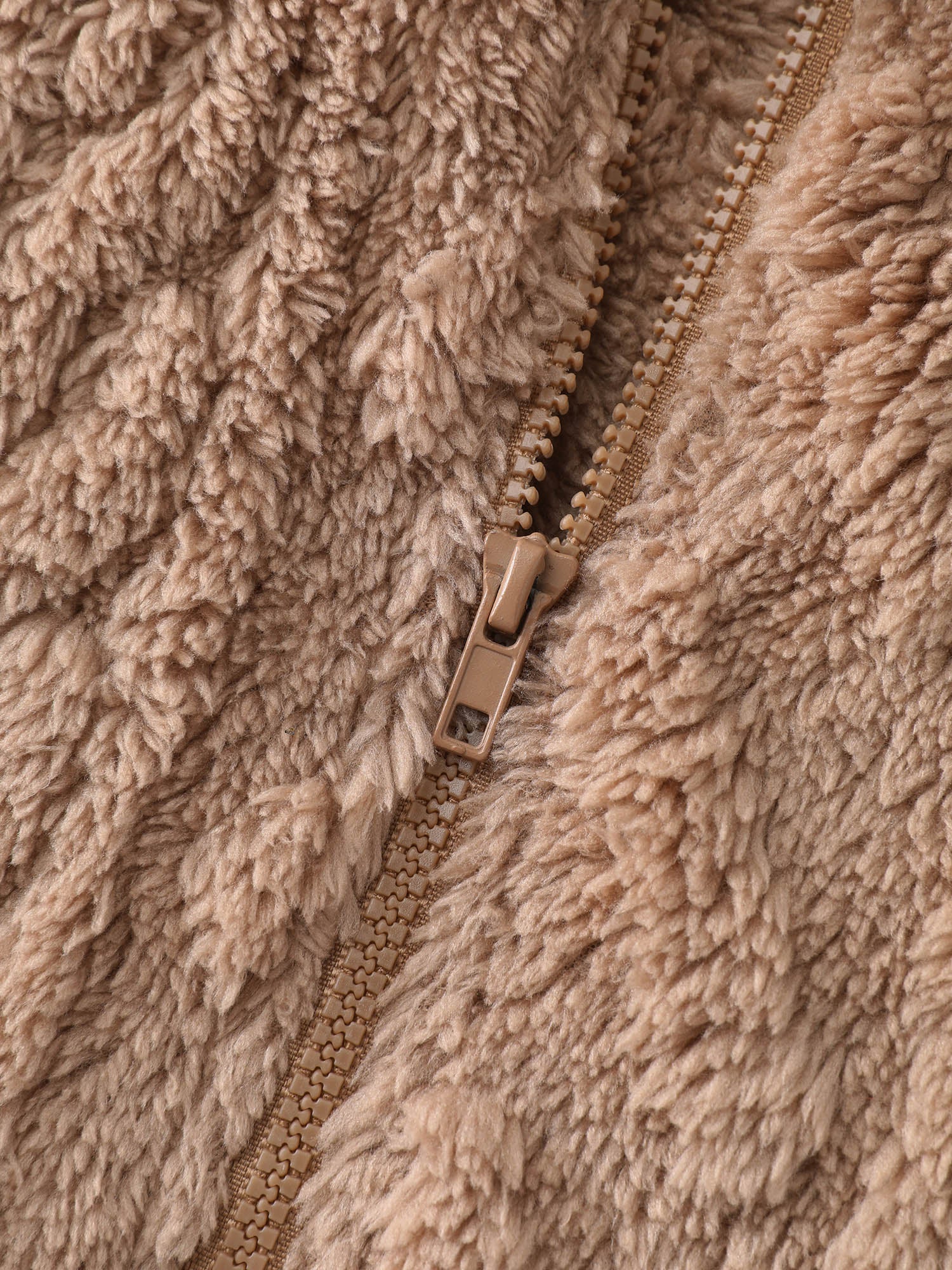 Textured Half-Zipper Drop Shoulder Sweatshirt - Image 5