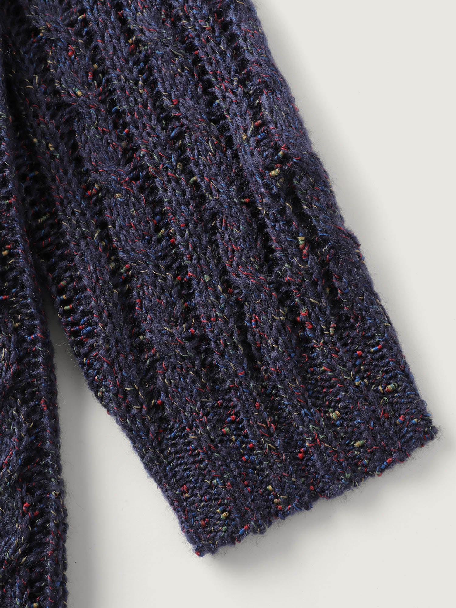 Textured Heather Pockets Open-Front Cardigan - Image 6