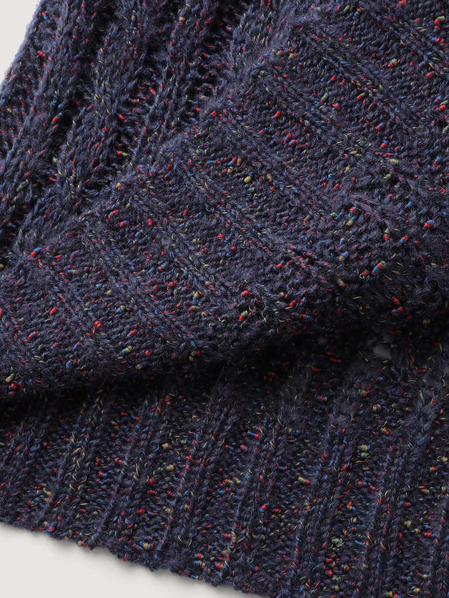 Textured Heather Pockets Open-Front Cardigan - Image 7