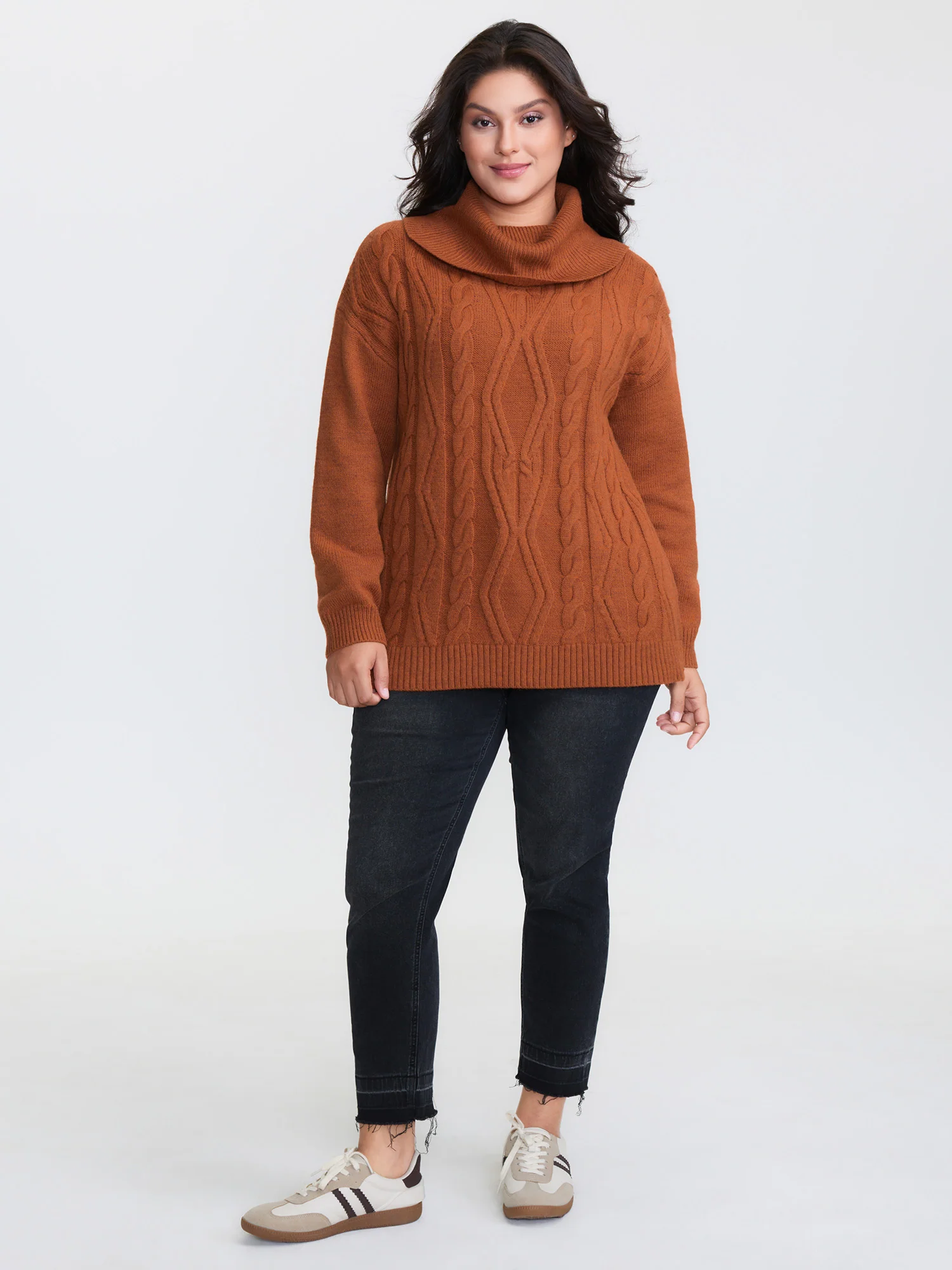 Textured Heather Turtleneck Pullover - Image 3