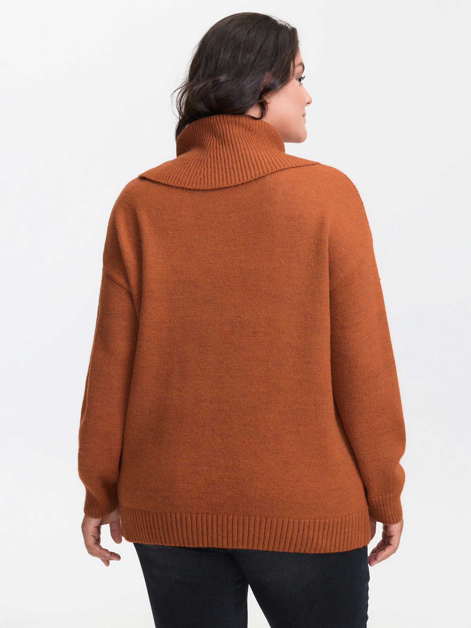 Textured Heather Turtleneck Pullover - Image 4