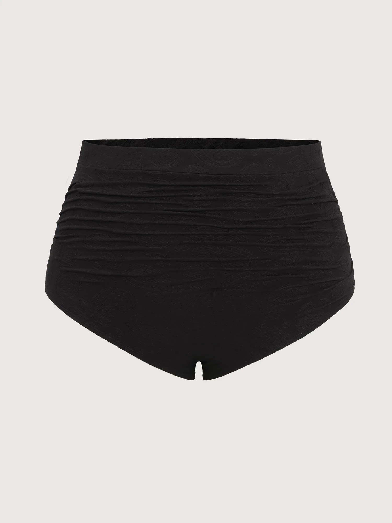 Paisley Textured High-Waisted Bikini Bottoms - Image 7