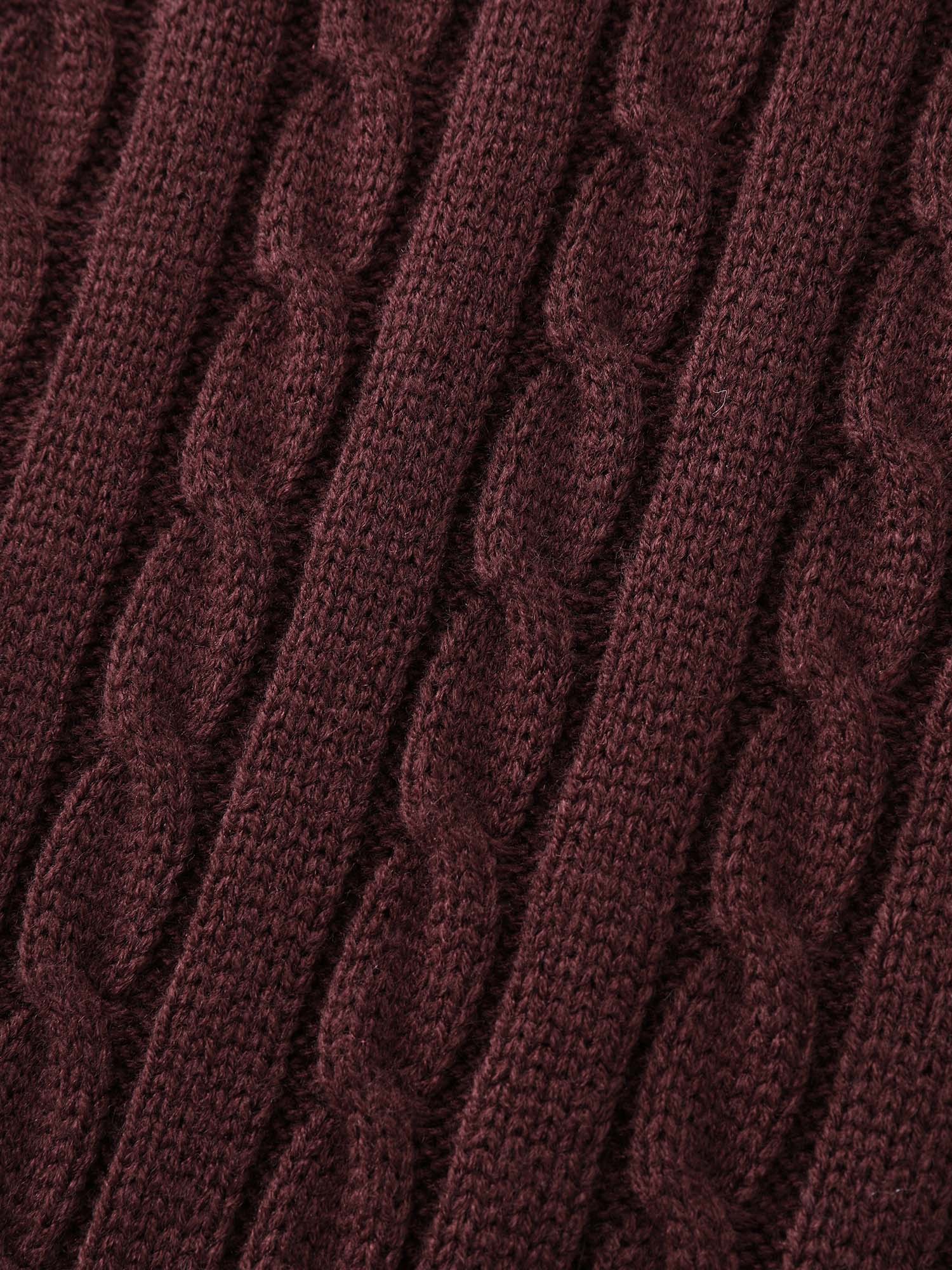 Textured Hooded Cinched-Waist Sweater Dress - Image 5