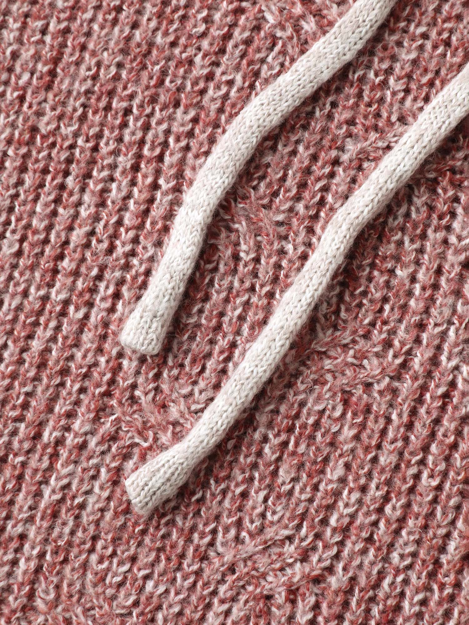 Textured Hooded Color Contrast Pullover - Image 6