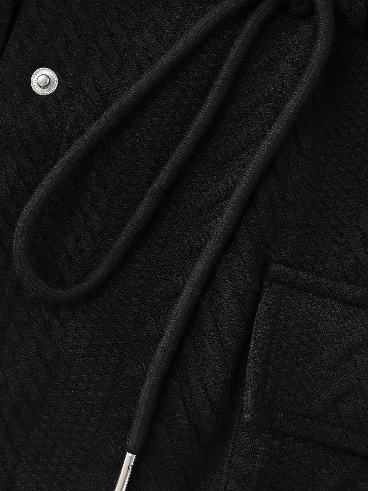 Textured Hooded Drawstring Waist Vest - Image 5