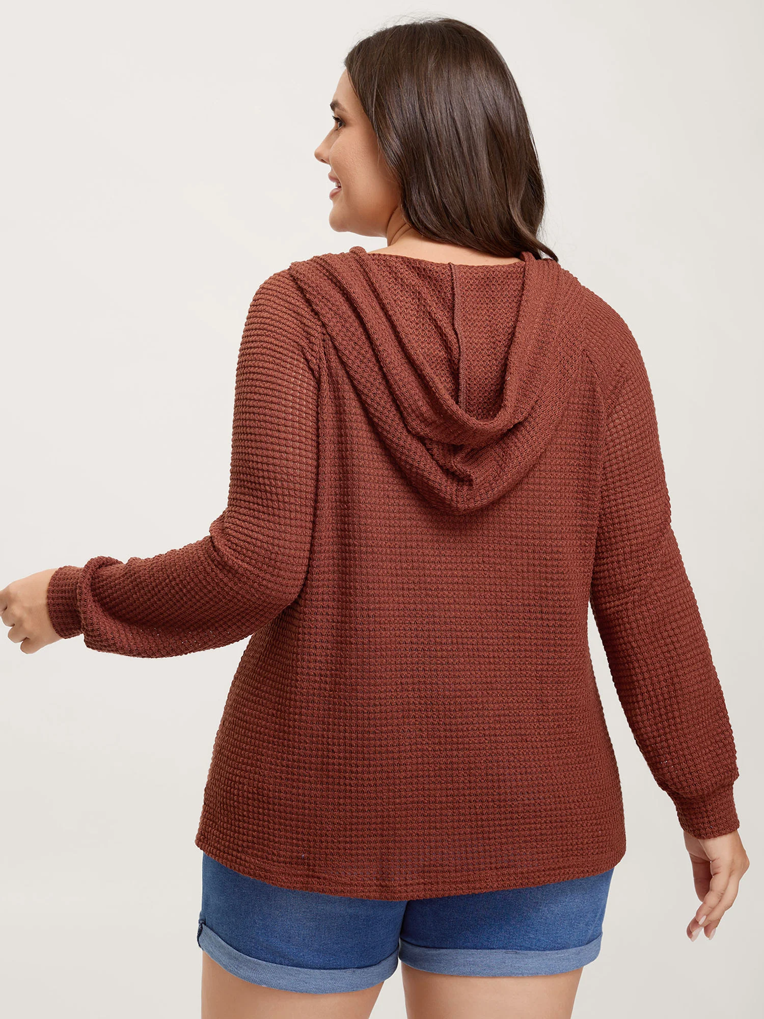 Textured Hooded Neck-Tie T-Shirt - Image 5