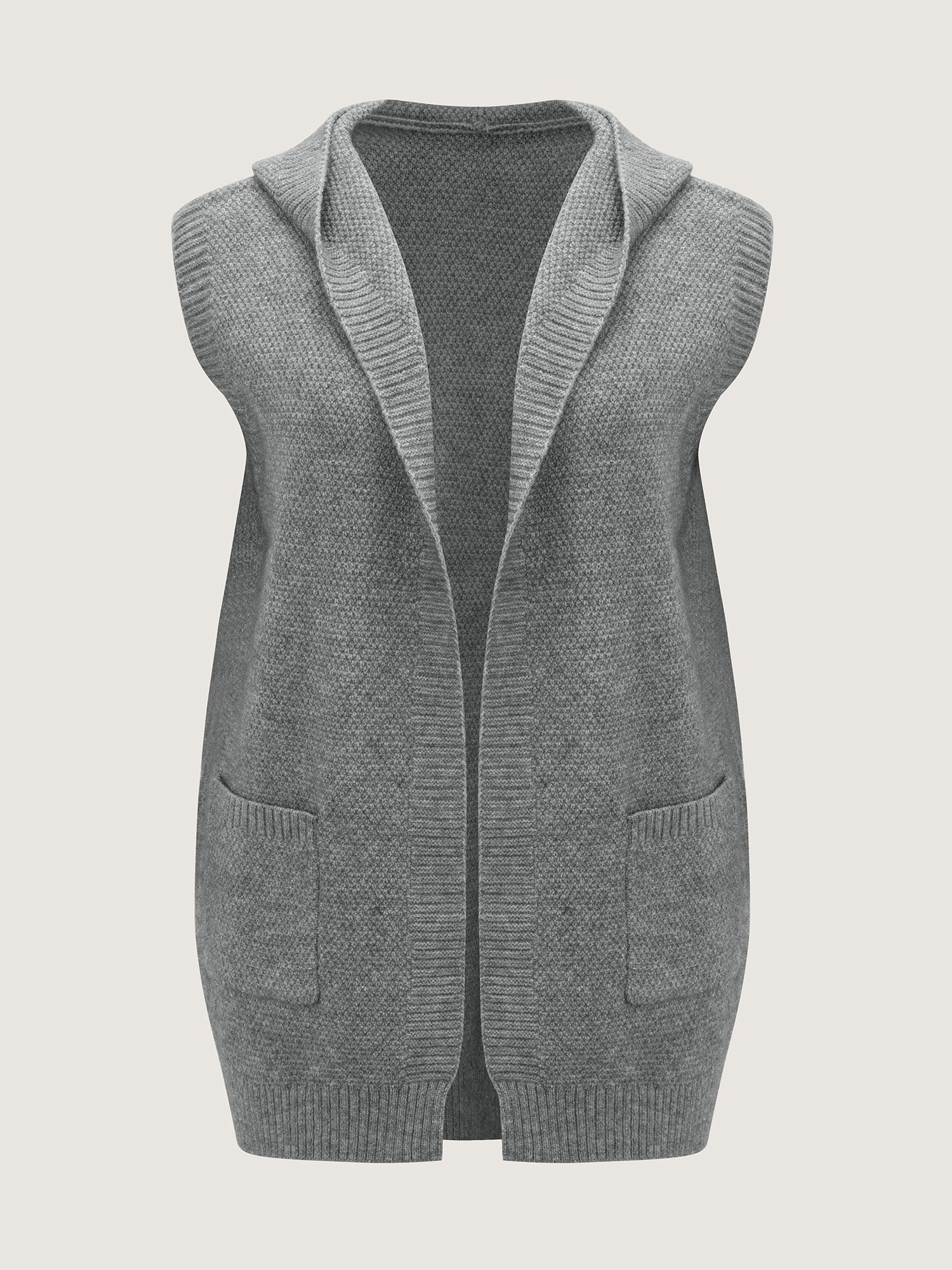 Textured Hooded Pocketed Cardigan - Image 7