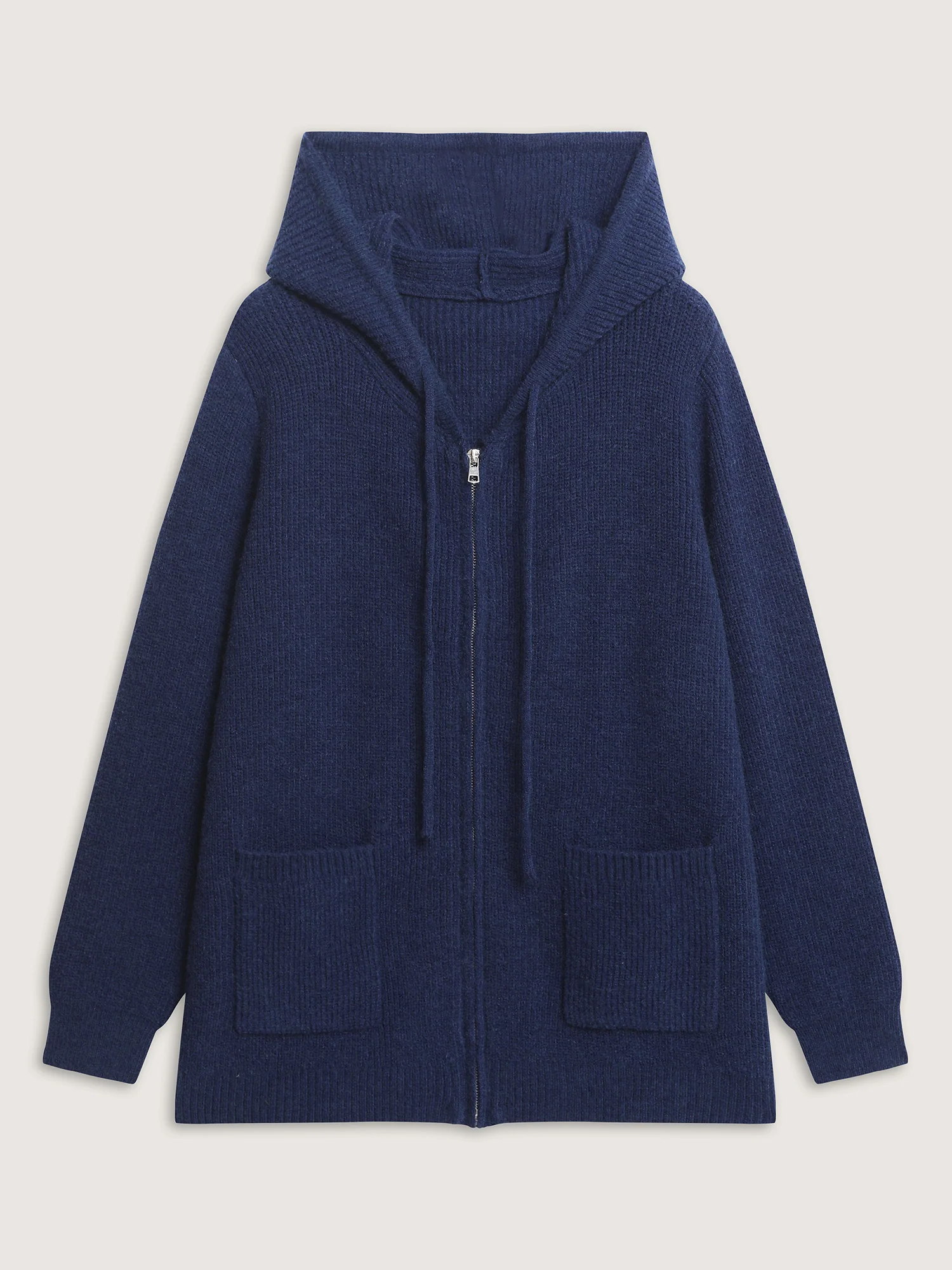 Textured Hooded Pockets Zipper Cardigan - Image 8