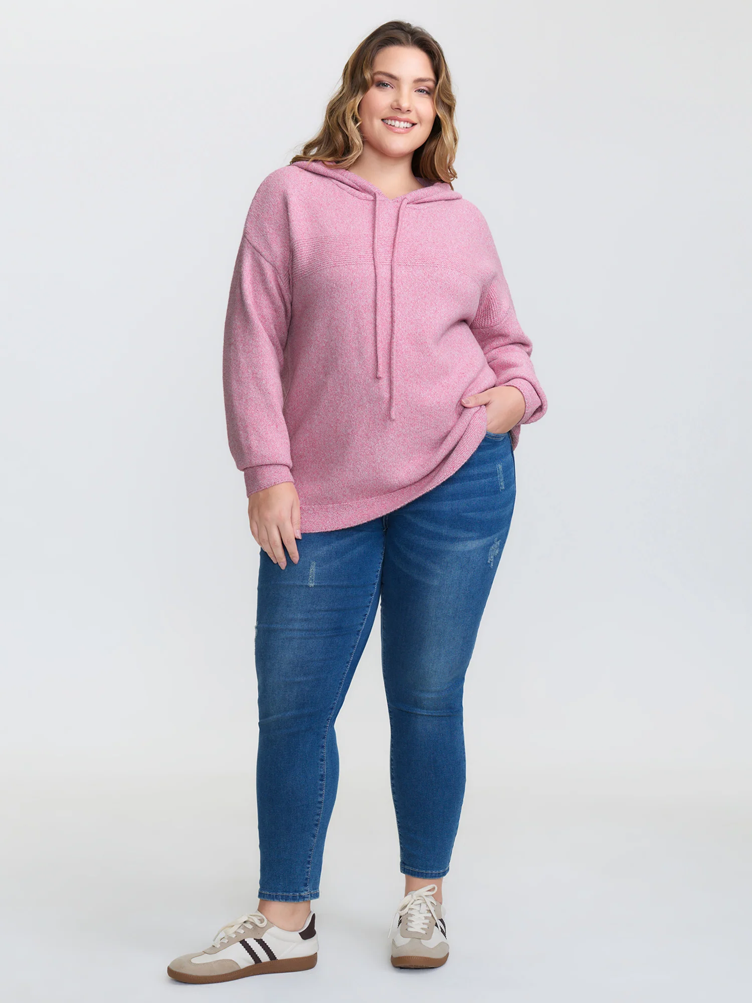 Textured Hooded Relaxed-Fit Pullover - Image 3
