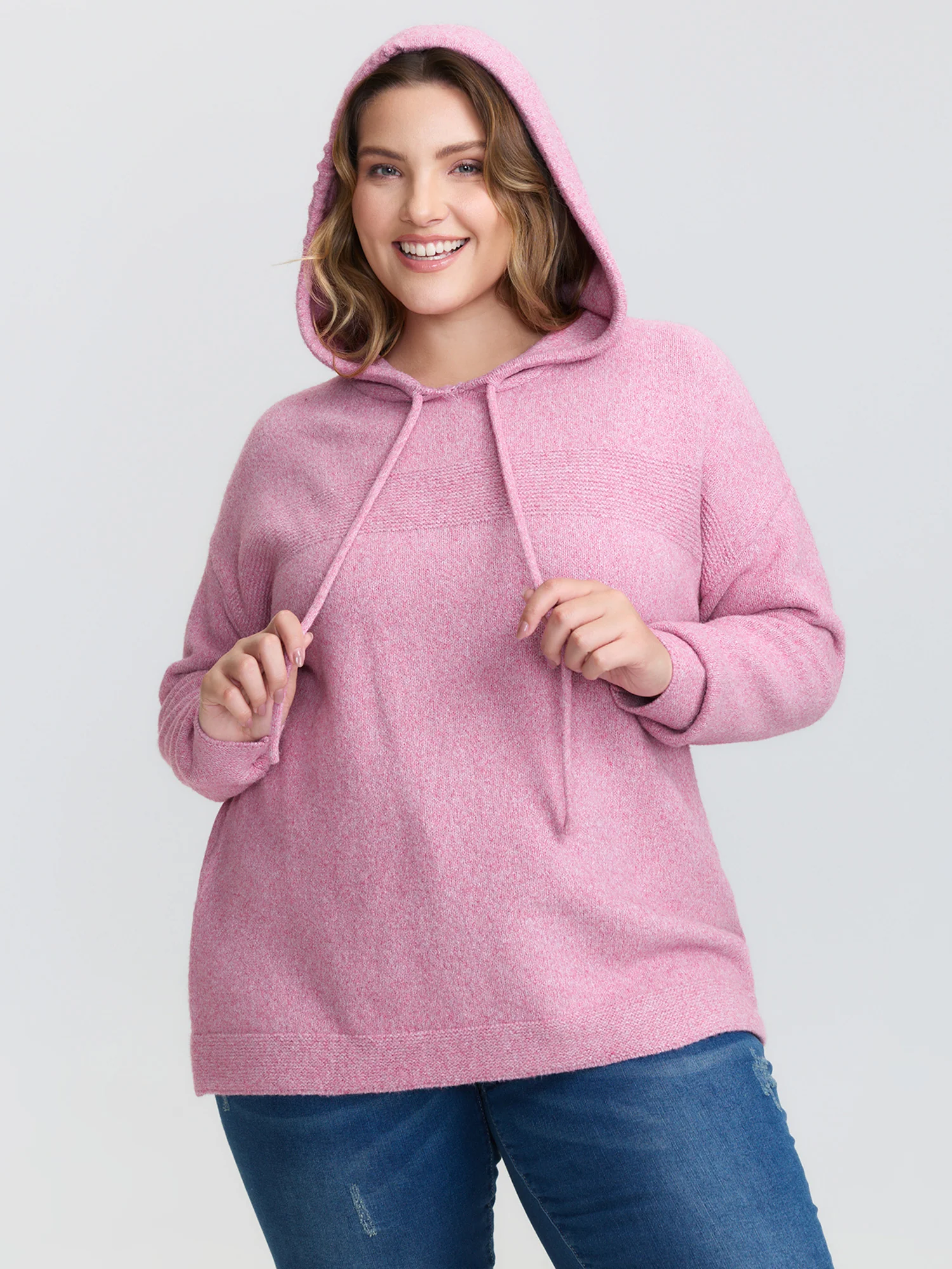 Textured Hooded Relaxed-Fit Pullover - Image 4