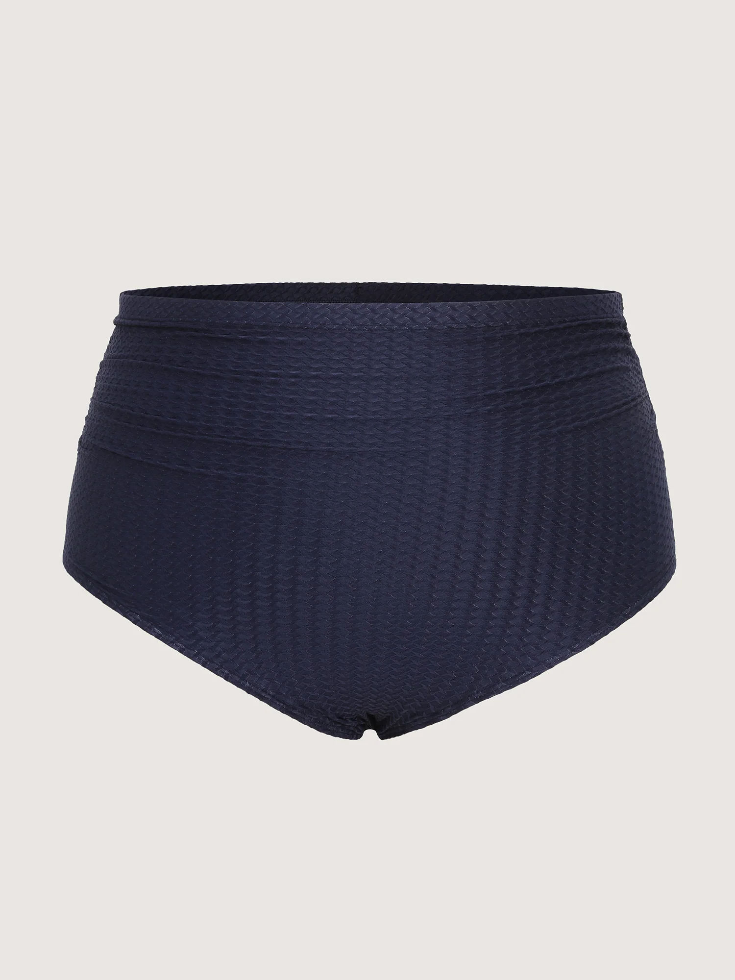 Textured Knotted Front Pockets Swim Dress - Image 7