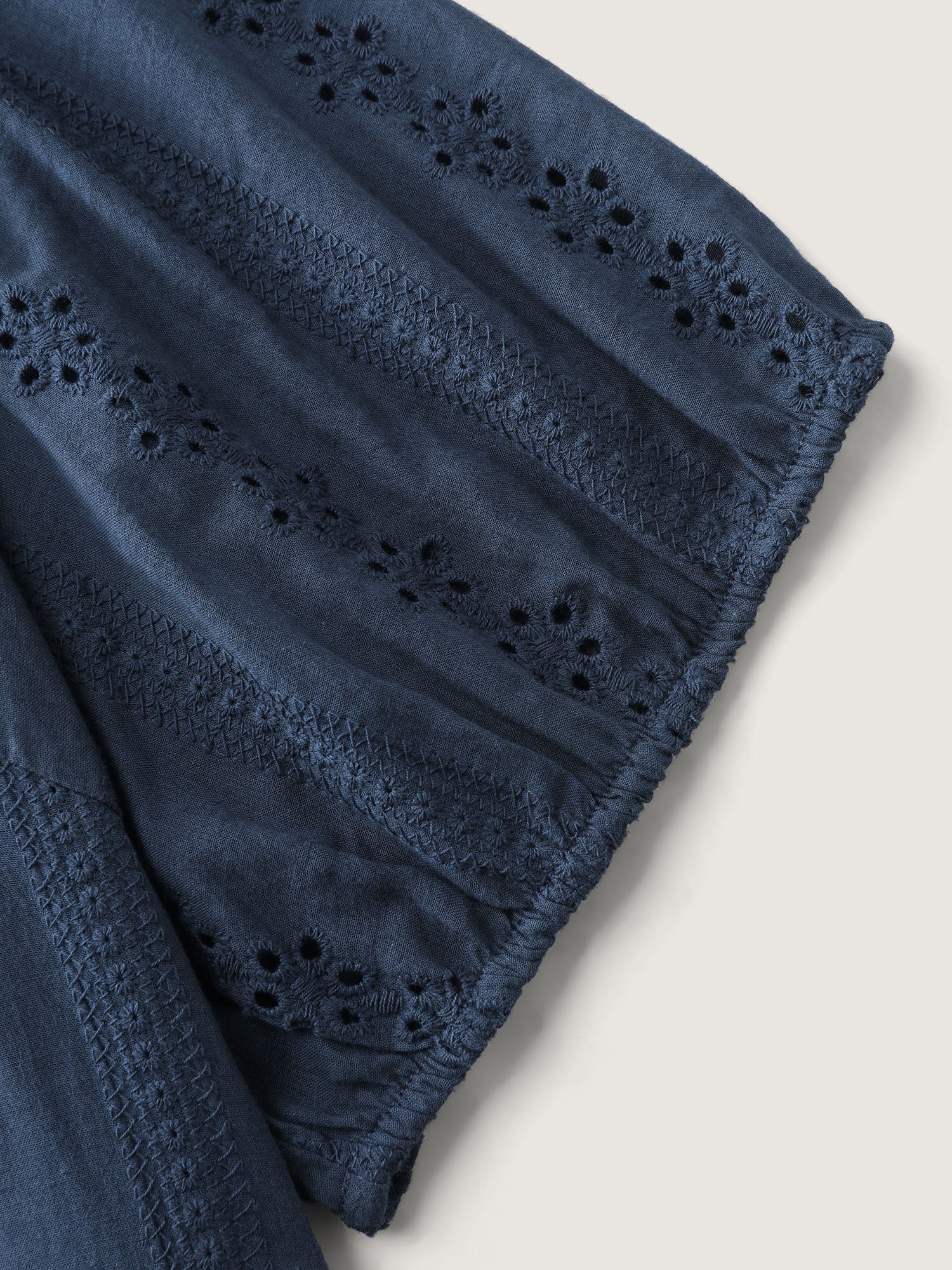 Textured Lace Cut-Out Babydoll Blouse - Image 6